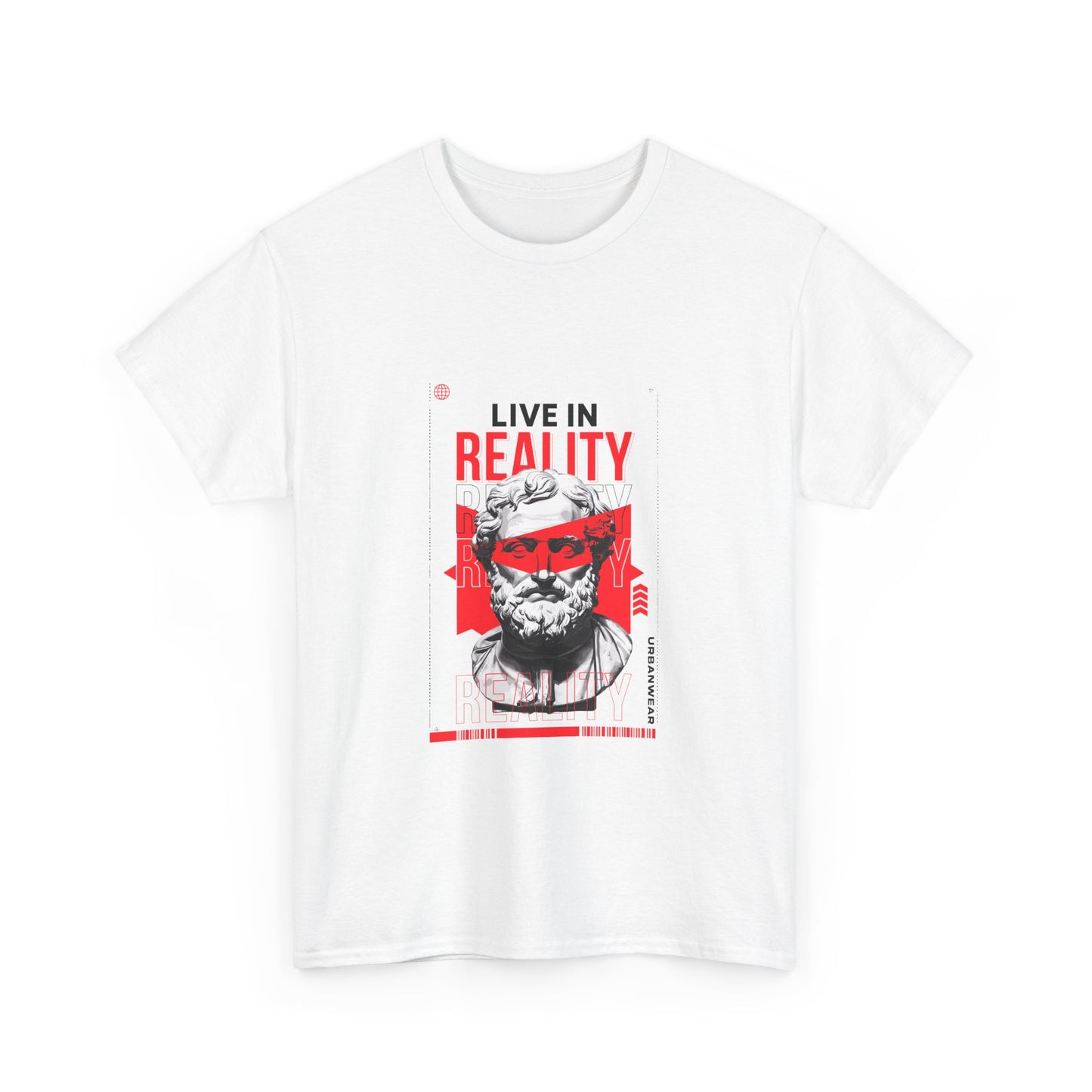Live in Reality Unisex Heavy Cotton Tee - Bold Graphic Tee for Creative Souls