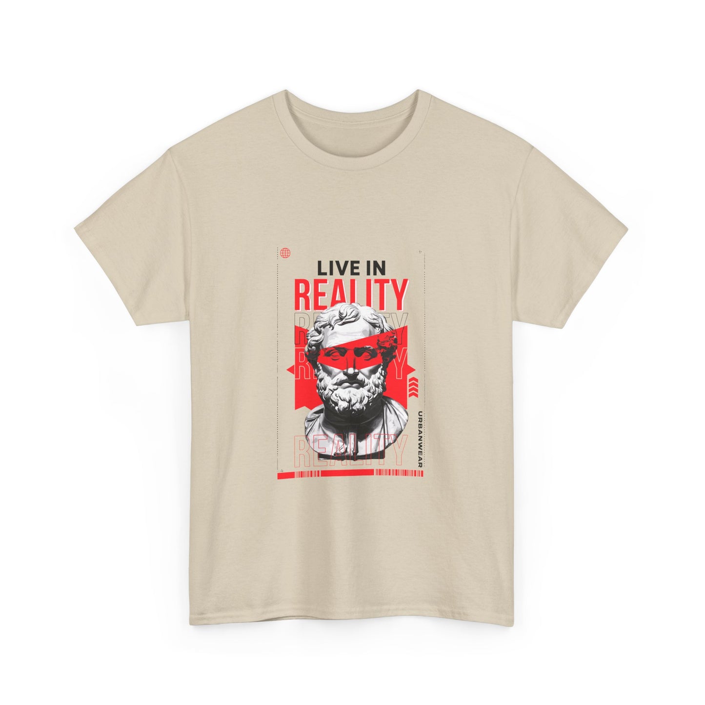 Live in Reality Unisex Heavy Cotton Tee - Bold Graphic Tee for Creative Souls