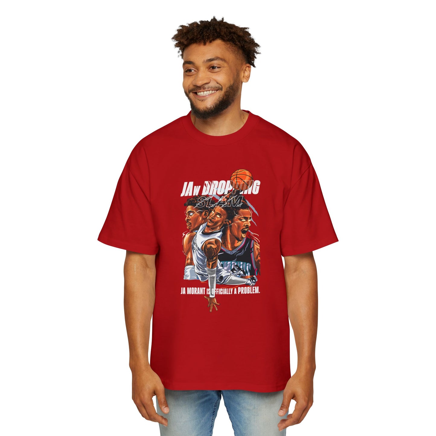 Oversized Basketball Tee - Ja Morant Slam Dunk Graphic T-Shirt