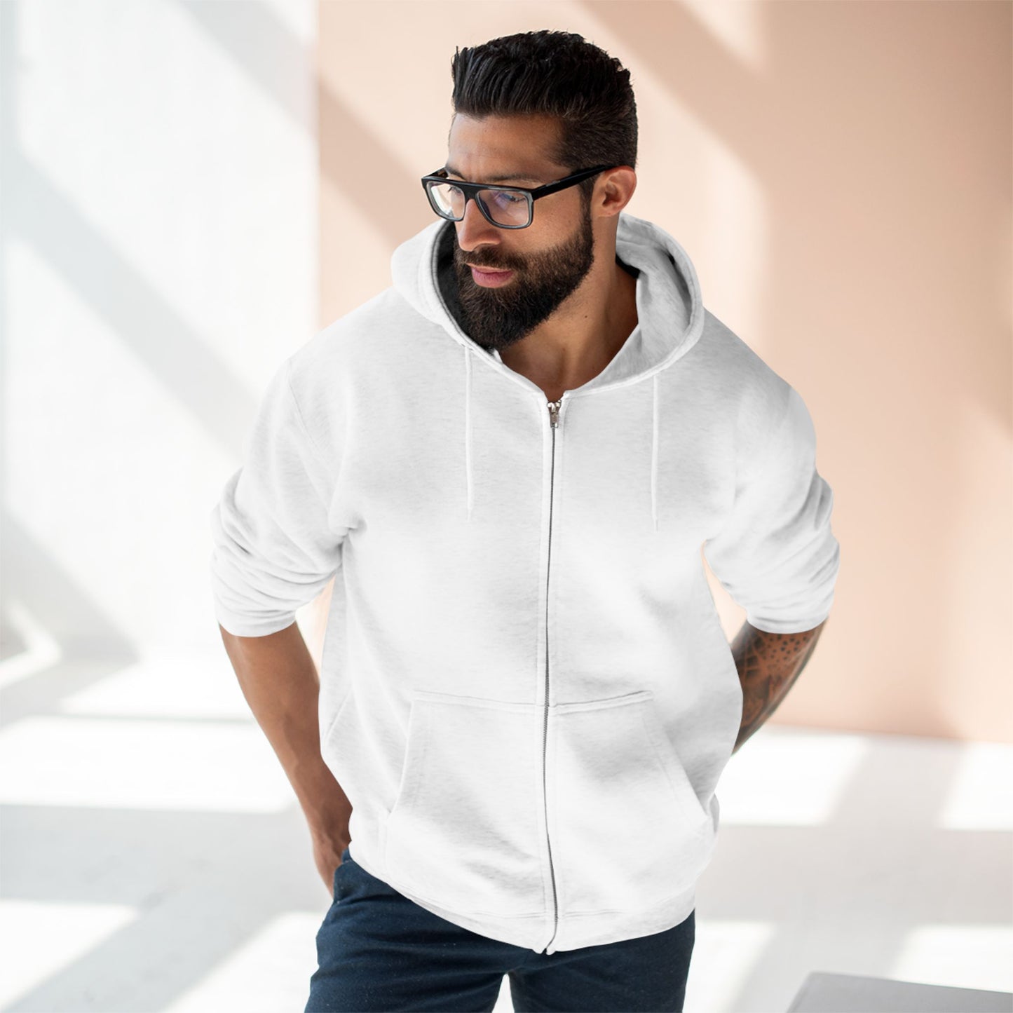 Motivational No Pain No Gain Unisex Zip Hoodie