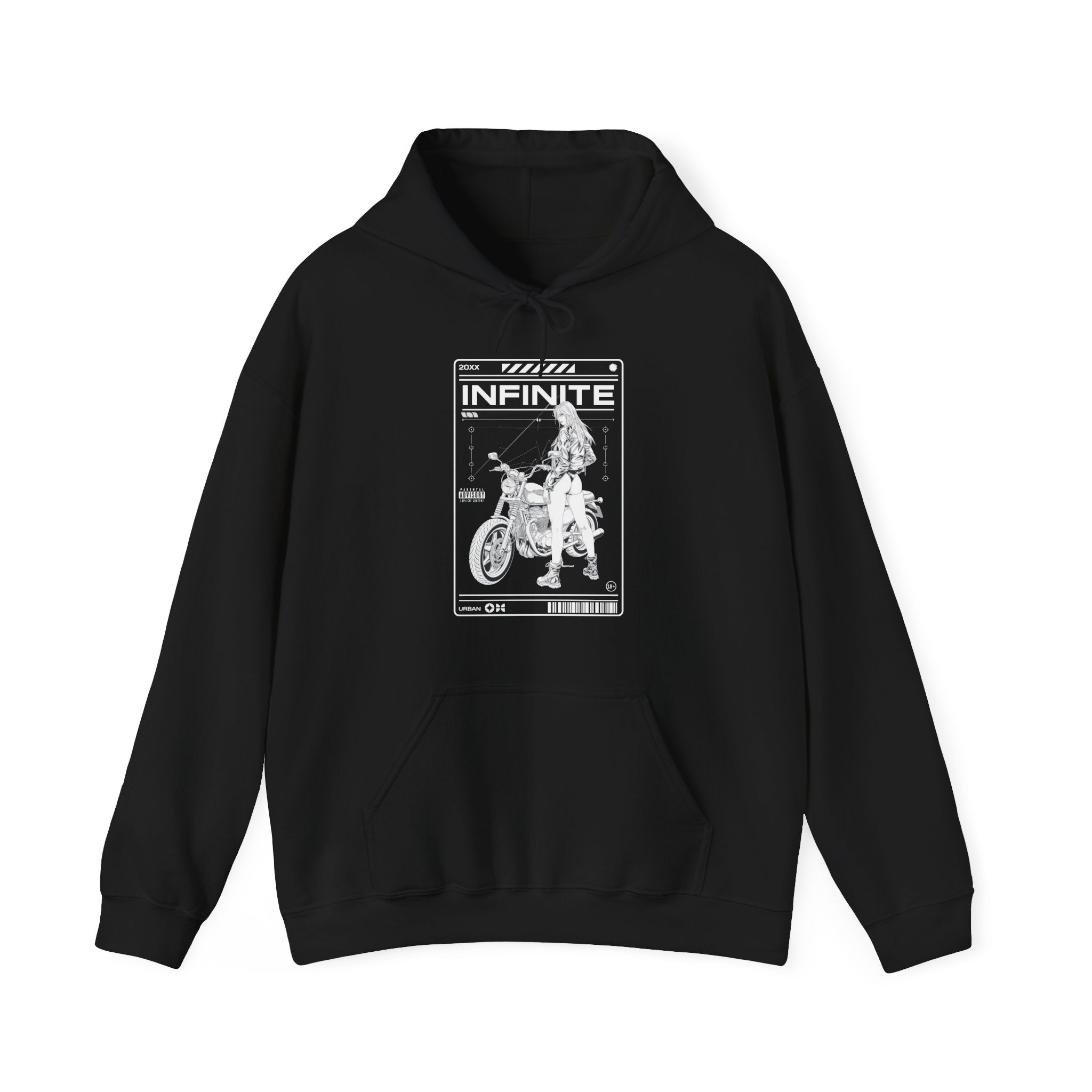 Infinite Style Unisex Hooded Sweatshirt - Vintage Motorcycle Design