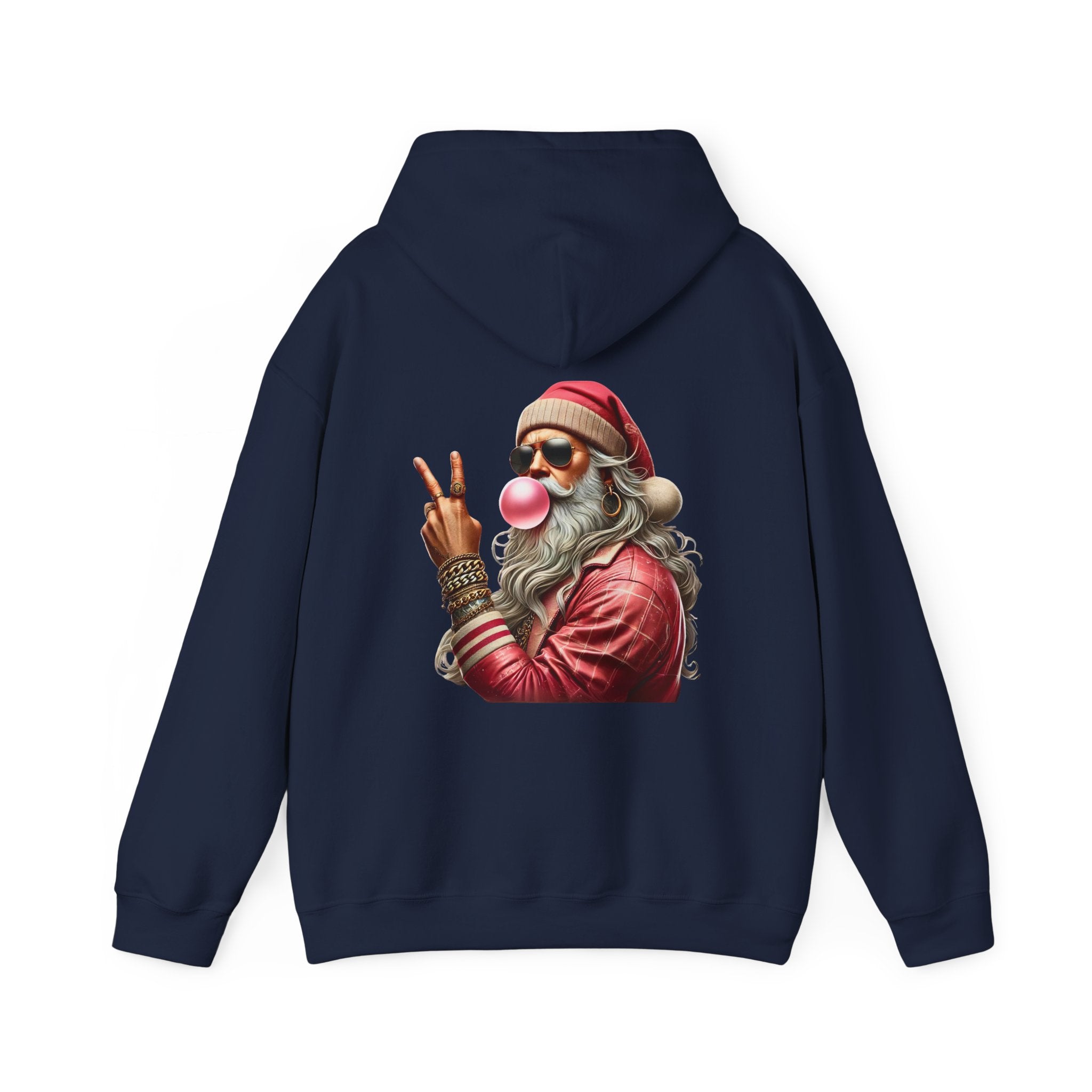 Cool Santa Bubble Gum Hoodie - Unisex Hoodie for Holiday Fun