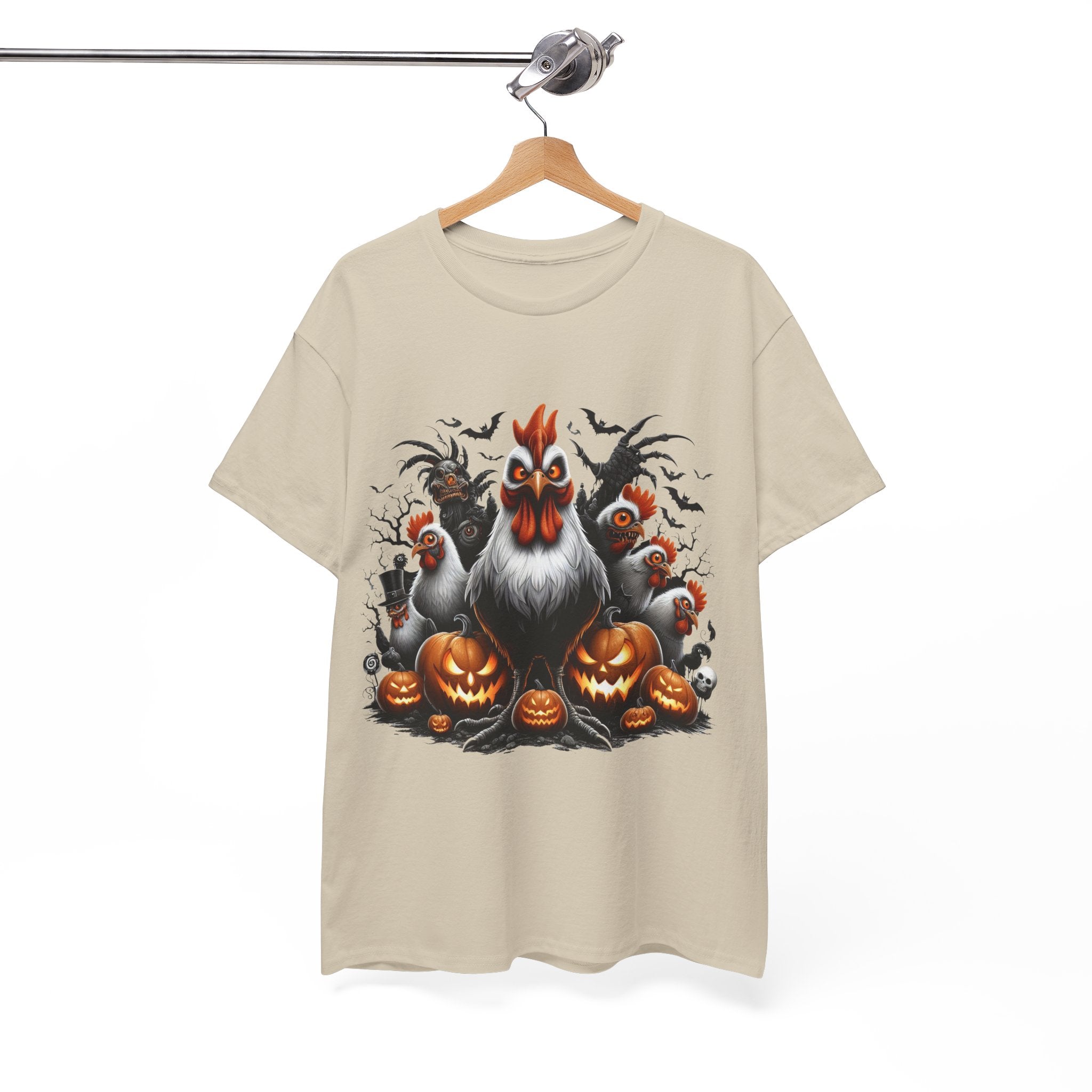 Halloween Chikens Unisex Heavy Cotton Tee