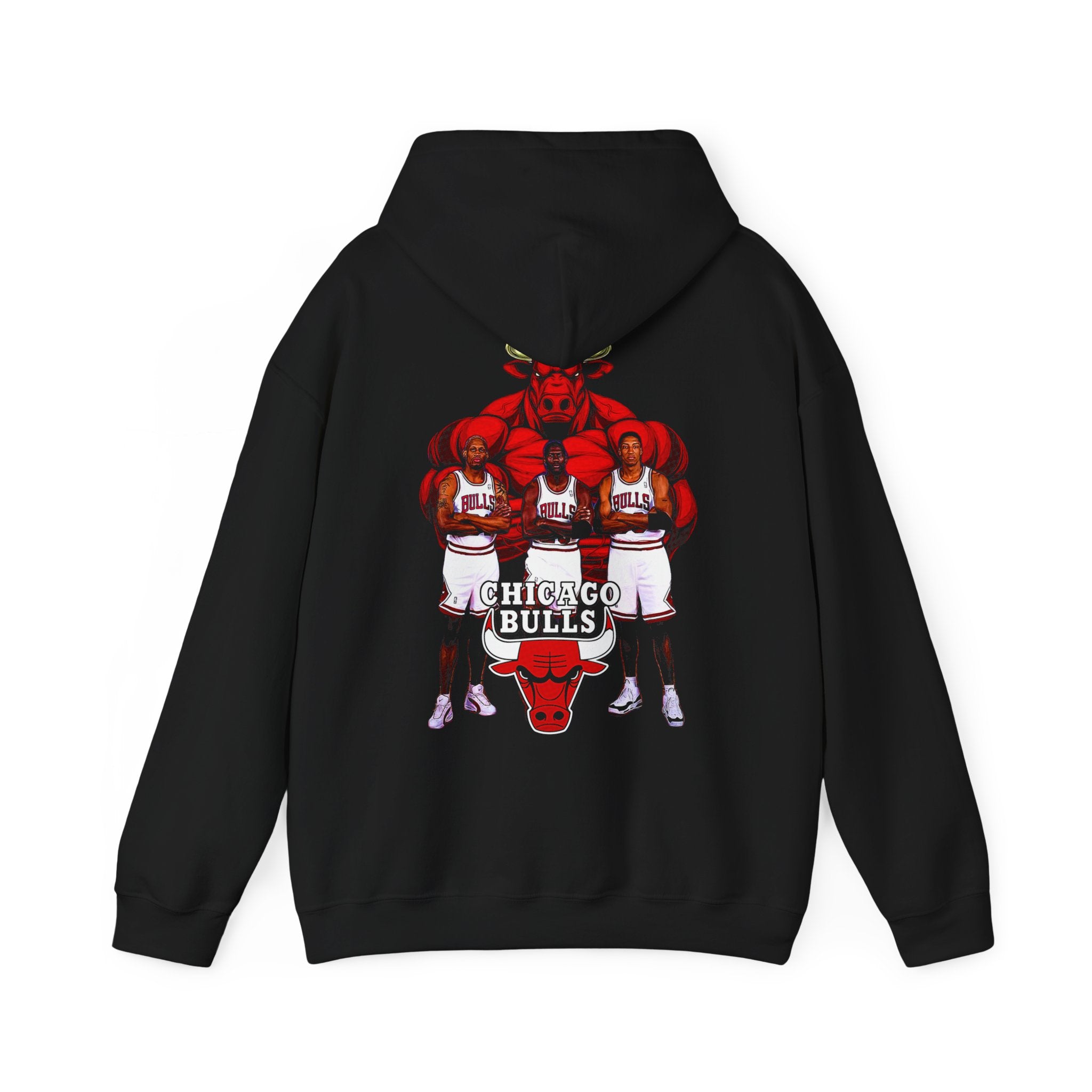 Chicago Bulls Vintage Hoodie - Unisex Heavy Blend Sweatshirt with Bold Bull Design