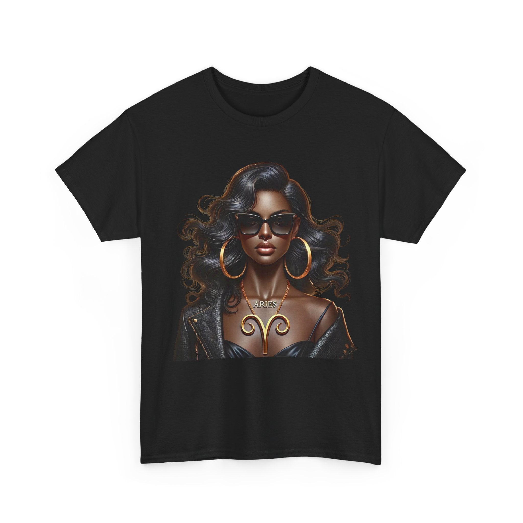 Aries Girl Unisex Heavy Cotton Tee