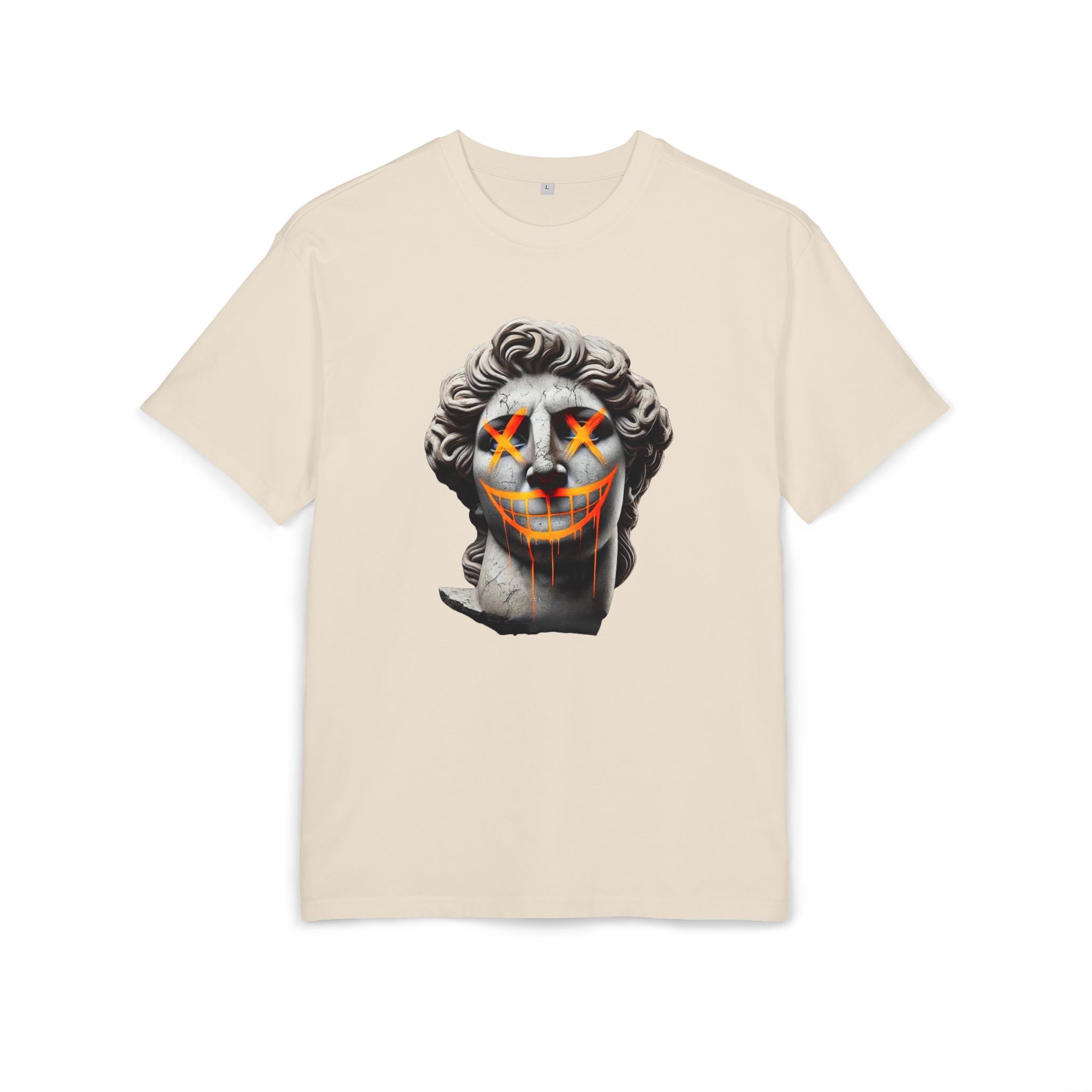 Dripping Gangsta David Oversize Tee with Distorted Statue Design