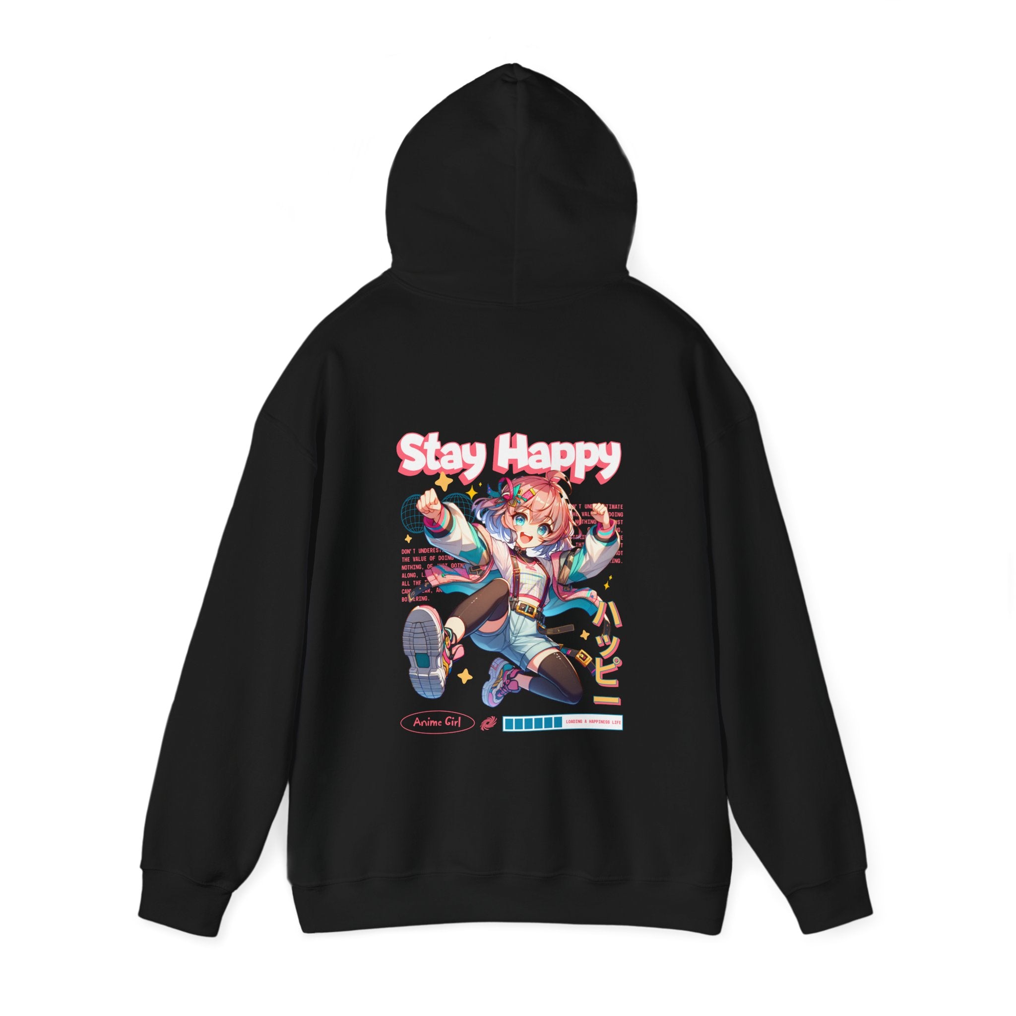 Stay Happy Graphic Hoodie - Unisex Heavy Blend™ Sweatshirt