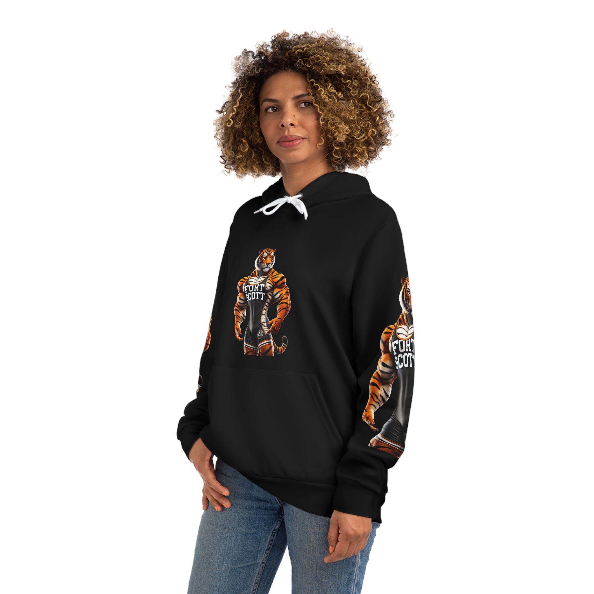 Wrestling Tiger Fashion Hoodie (AOP)