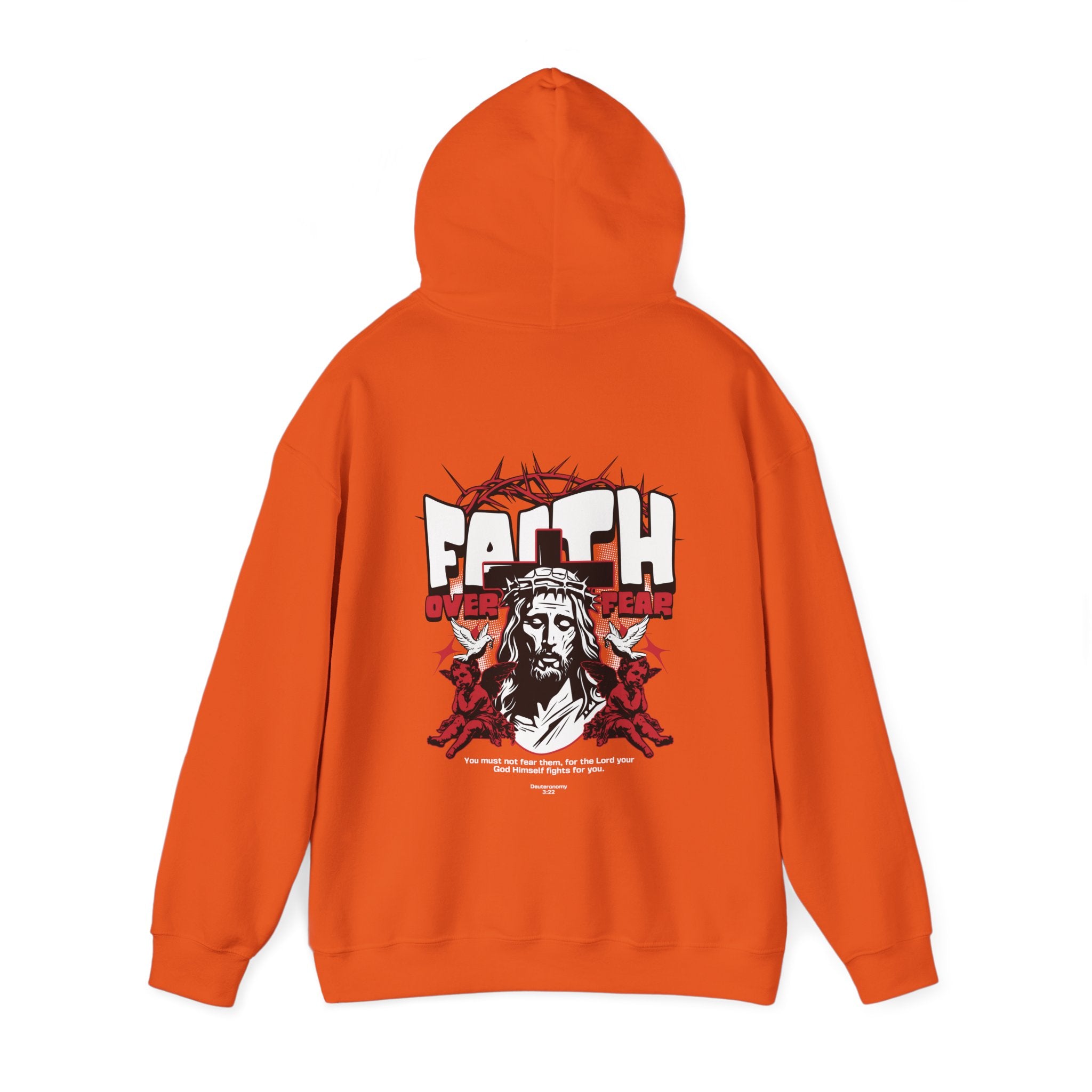 Faith Over Fear Hoodie - Unisex Heavy Blend™ Sweatshirt, Inspirational Religious Apparel