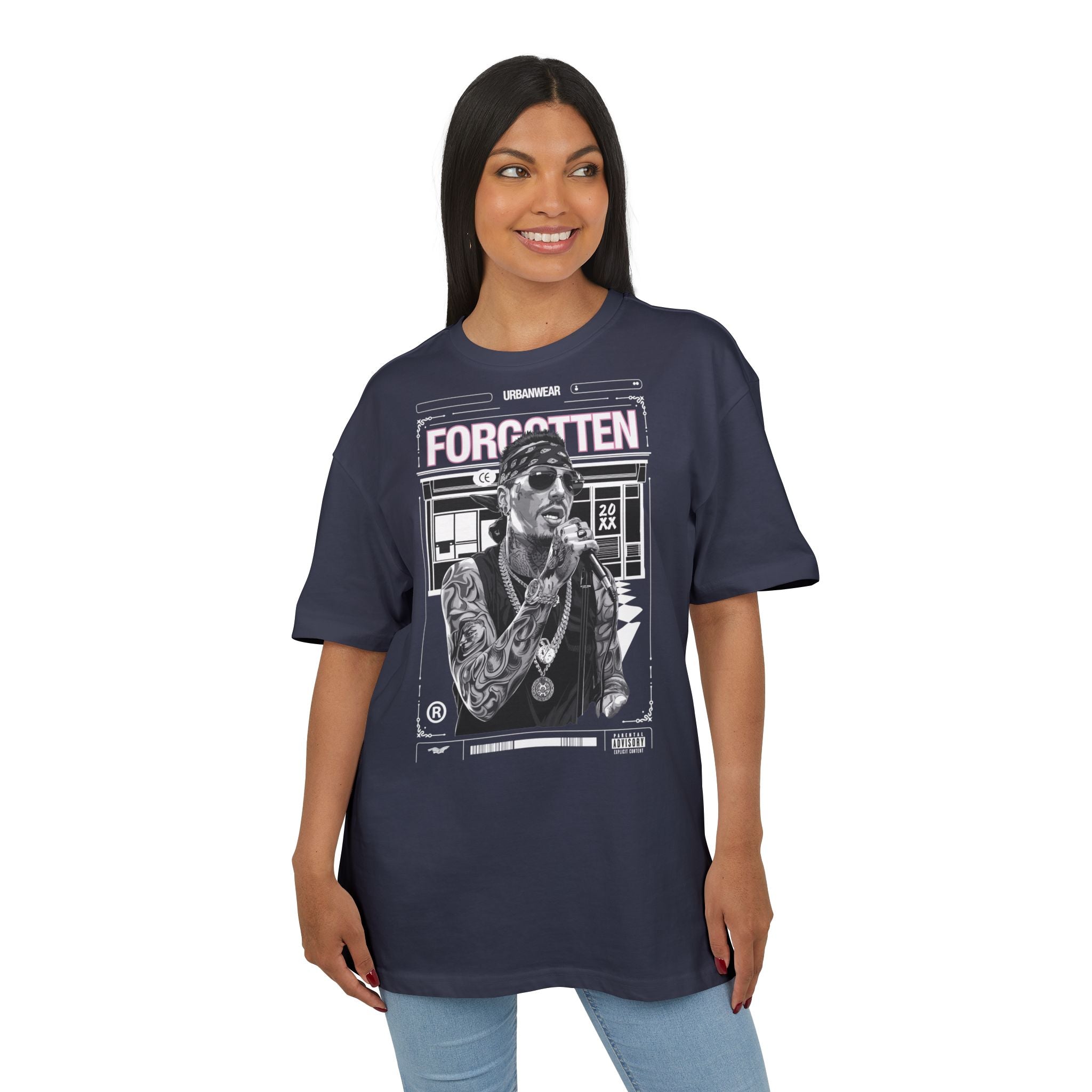 Urban Vibe Oversized Tee - "Forgotten" Graphic Design for Streetwear Enthusiasts