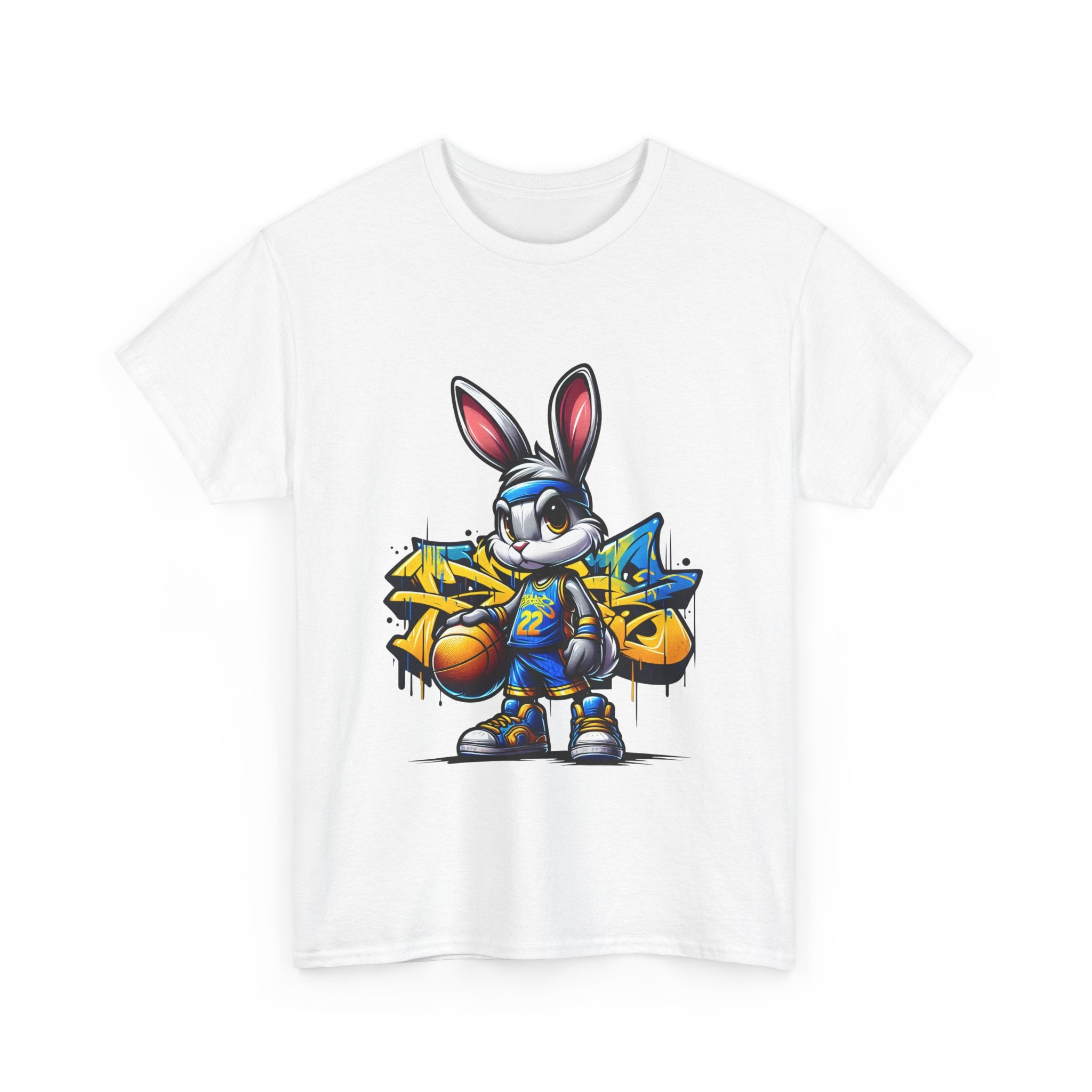 Bascket Ball Bunny Unisex Heavy Cotton Tee