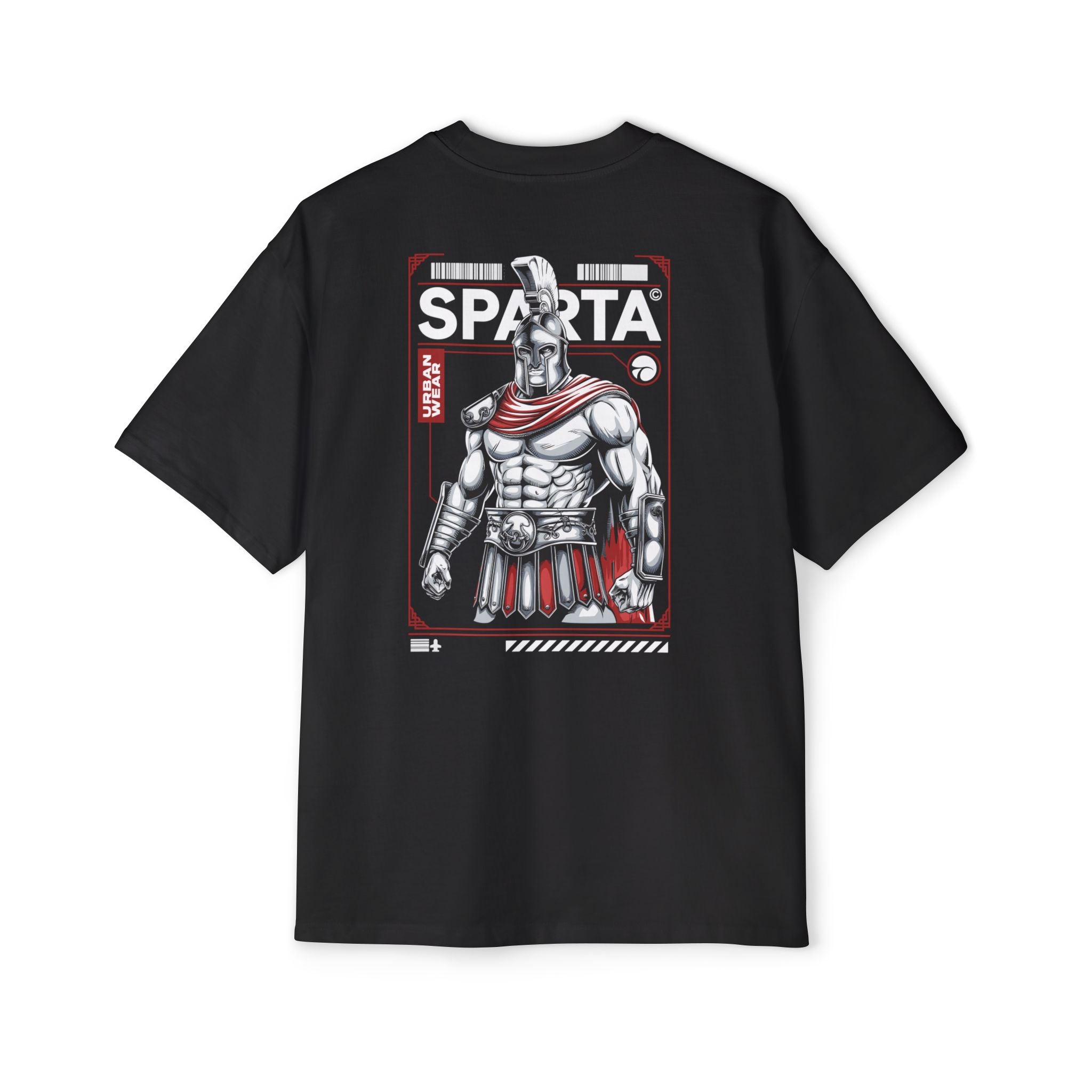 Heavy Oversized Tee - Sparta Graphic T-Shirt for Casual Style