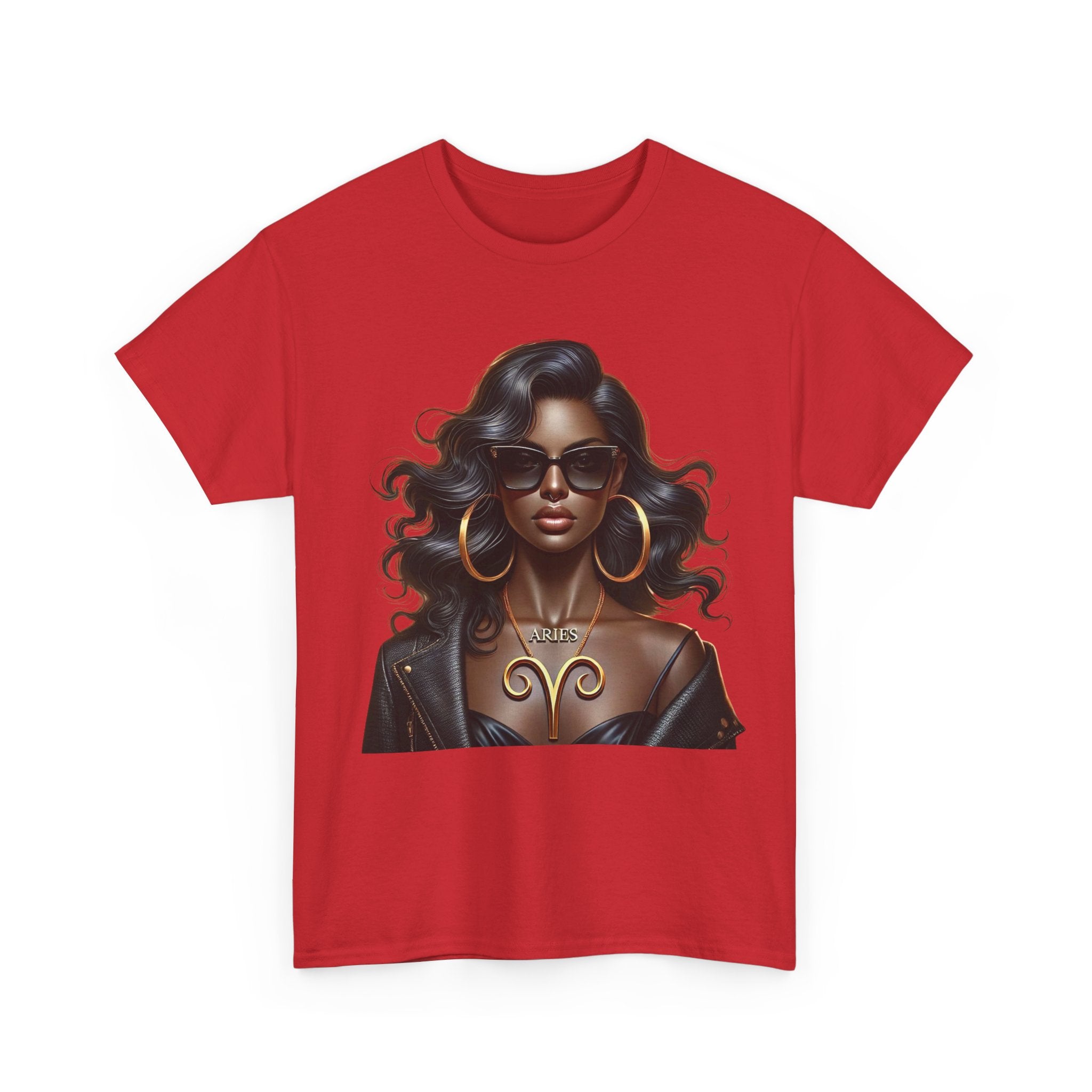 Aries Girl Unisex Heavy Cotton Tee