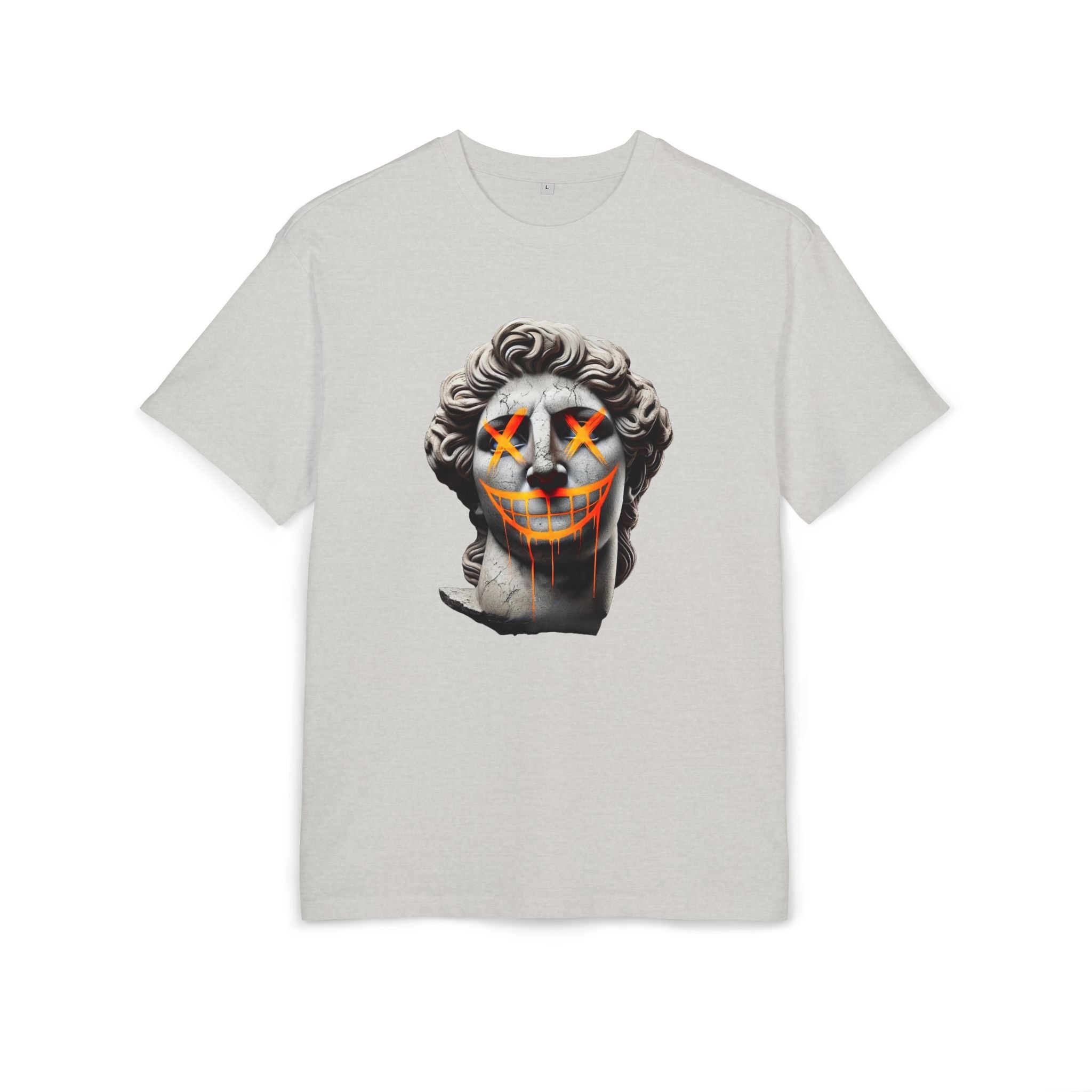 Dripping Gangsta David Oversize Tee with Distorted Statue Design