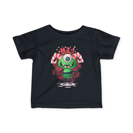Cute Monster 'Hi' Infant Tee - Holiday Fun for Little Ones