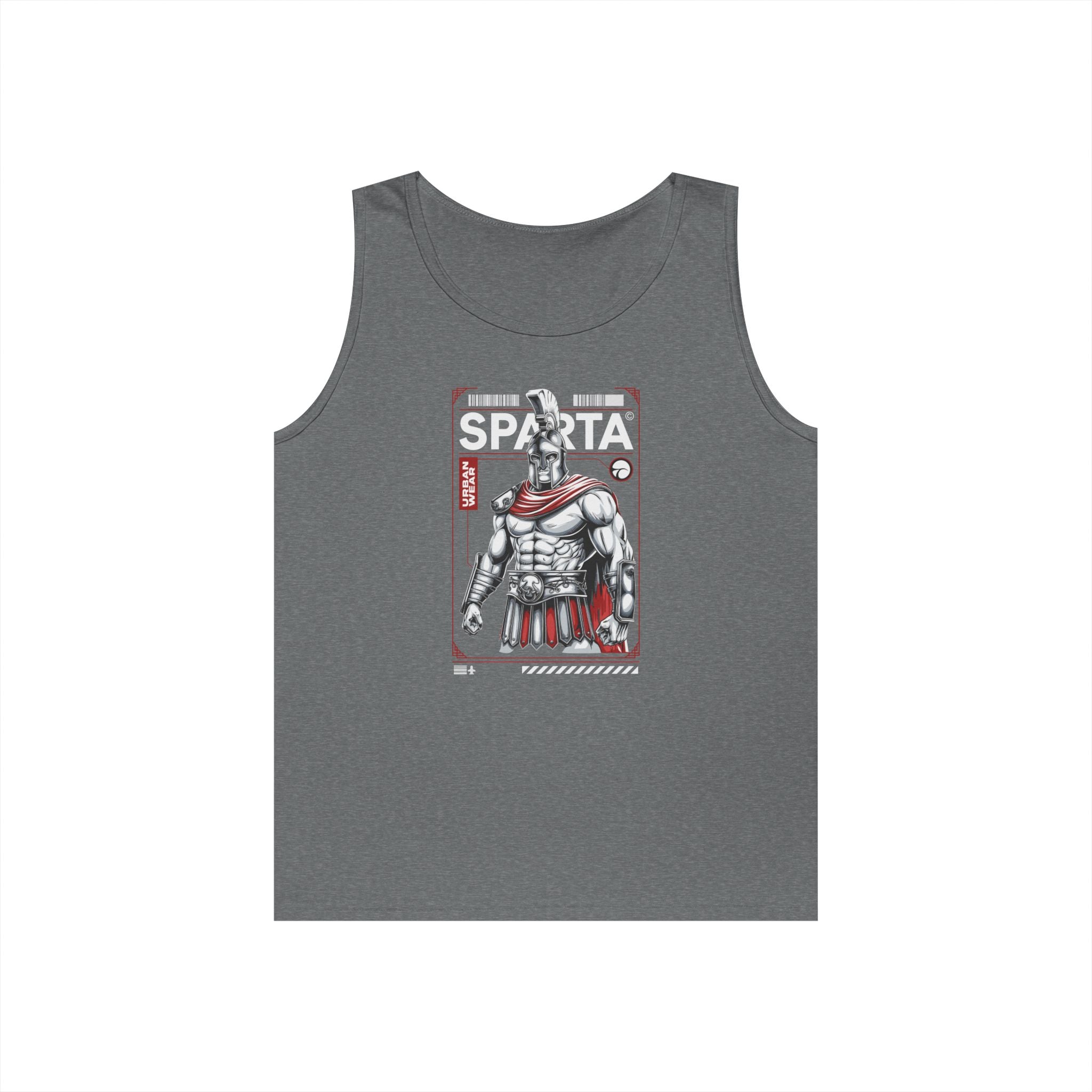 Sparta Warrior Unisex Heavy Cotton Tank Top - Bold Graphic Tee for Fitness & Casual Wear