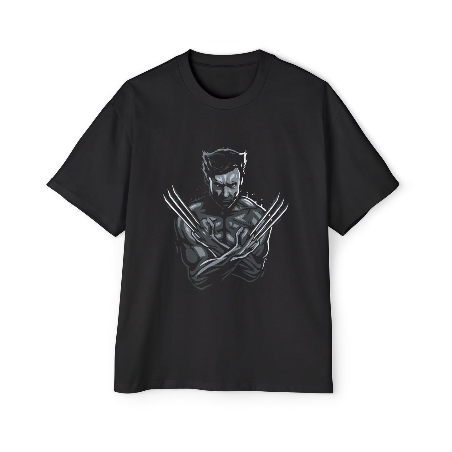 Men's Heavy Oversized Tee - Fierce Wolverine Graphic Shirt