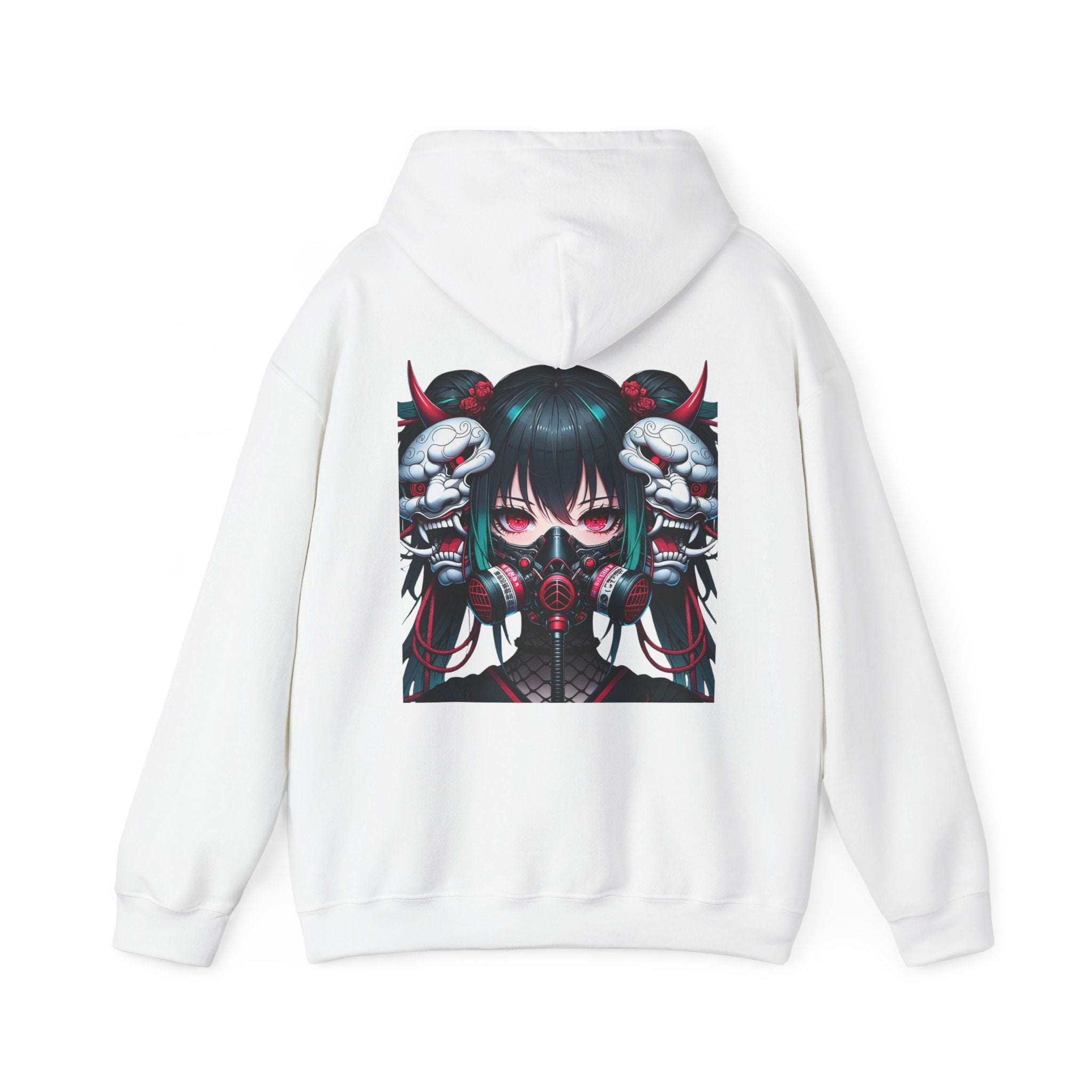 Anime Girl With Oni Mask Unisex Hoodie