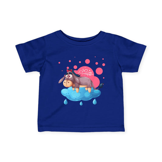 Cute Baby Unicorn Tee for Infants - Adorable Playful Design in Blue