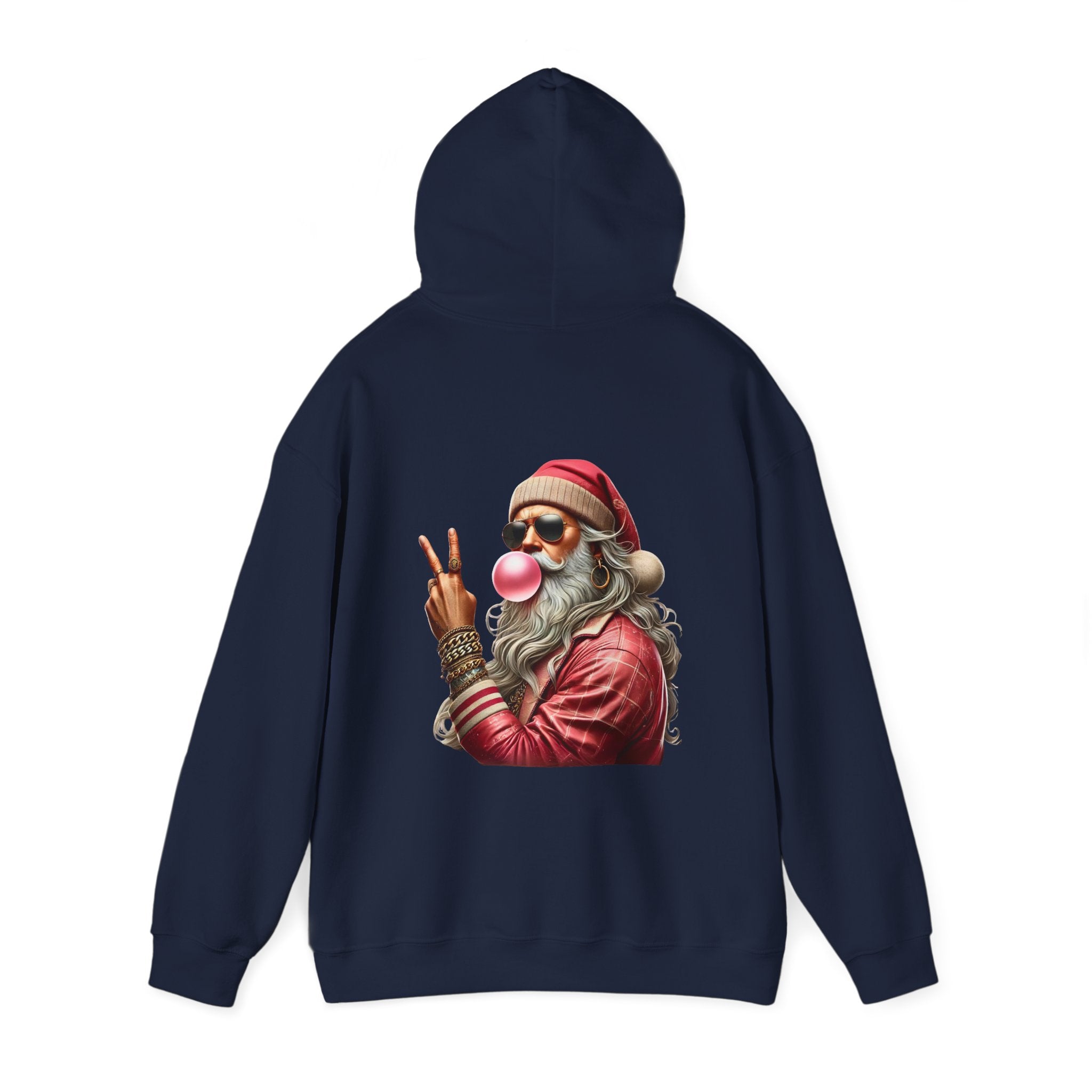 Cool Santa Bubble Gum Hoodie - Unisex Hoodie for Holiday Fun