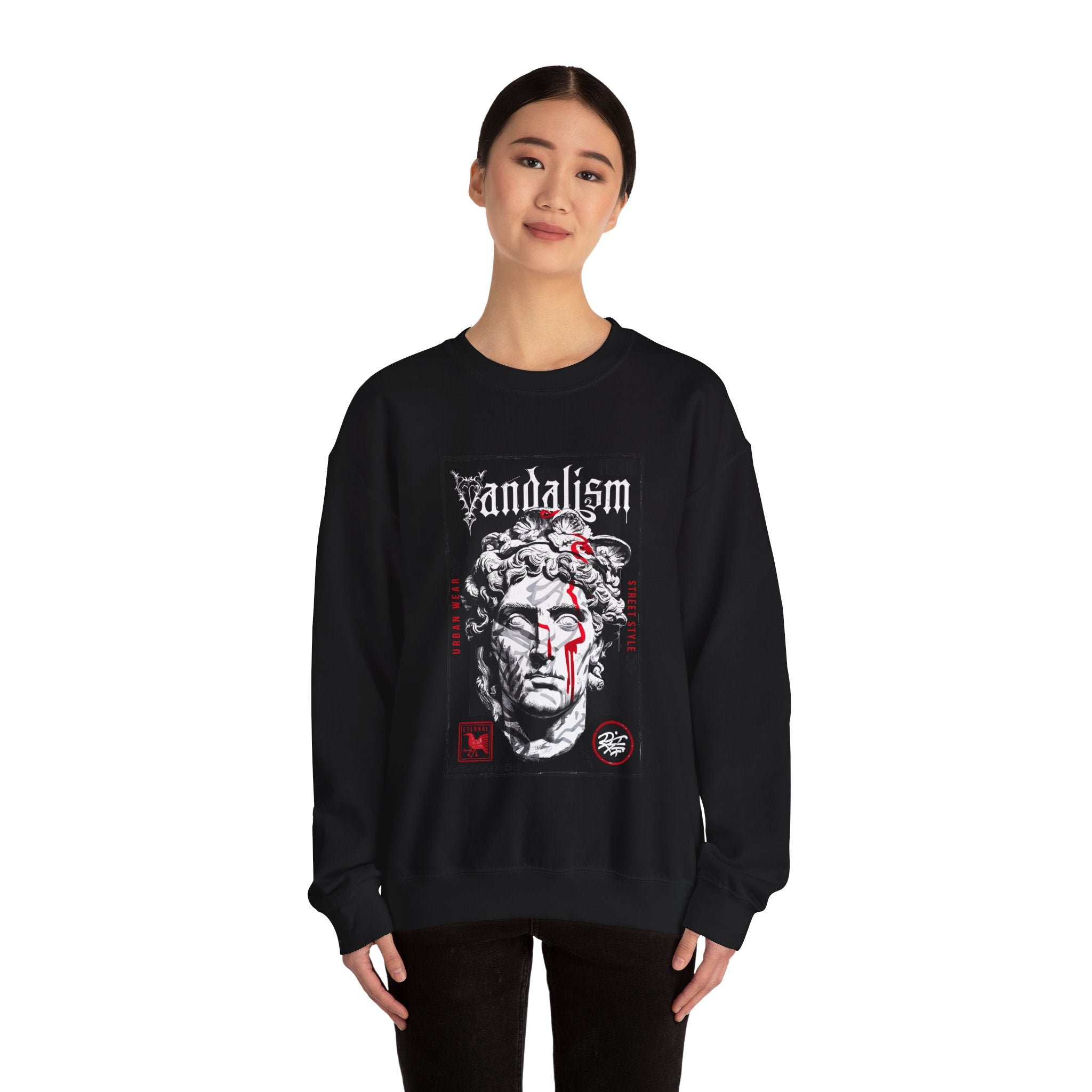 Vandalism Graphic Unisex Crewneck Sweatshirt - Edgy Street Style