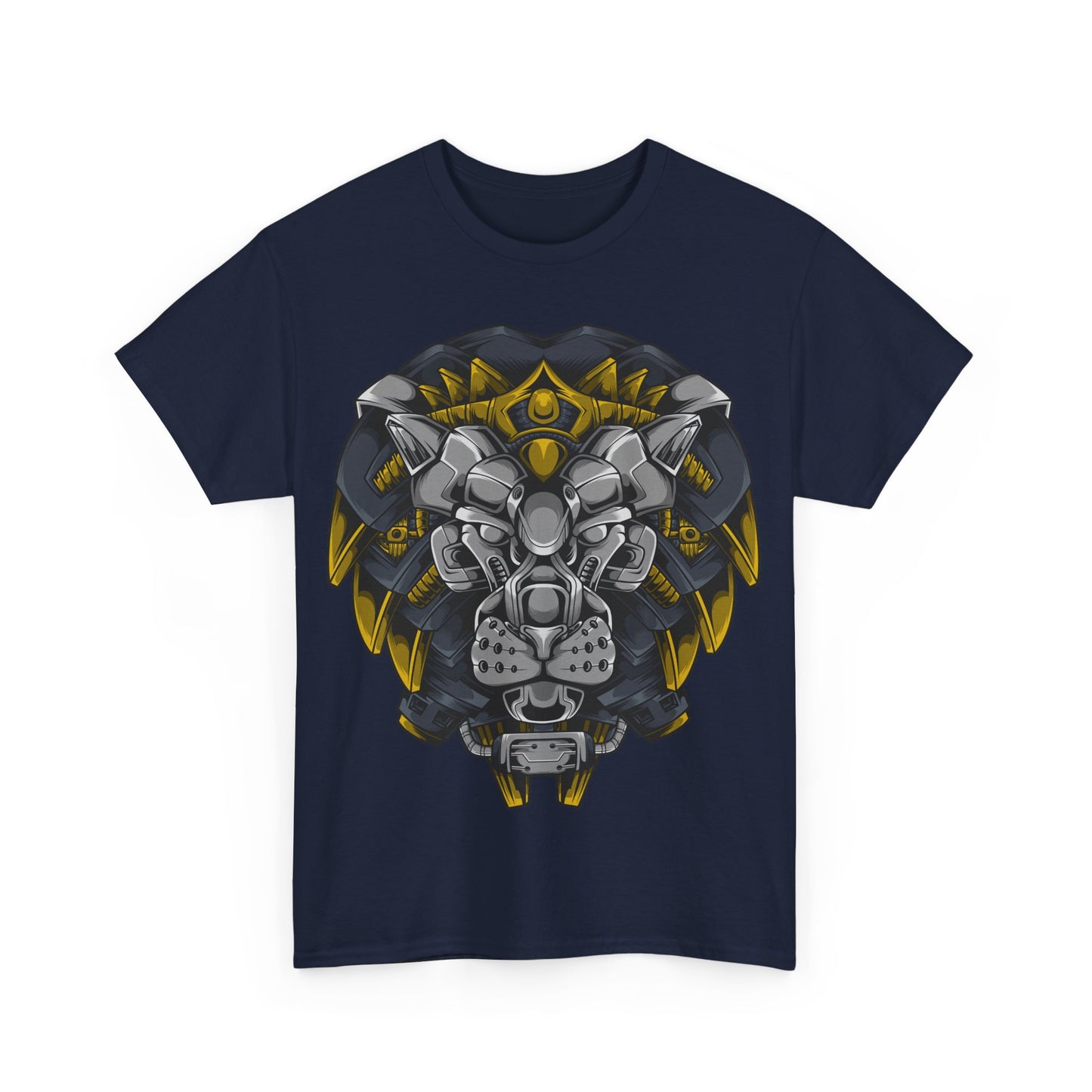 Bold Lion Graphic Unisex Heavy Cotton Tee - Statement Apparel for Animal Lovers