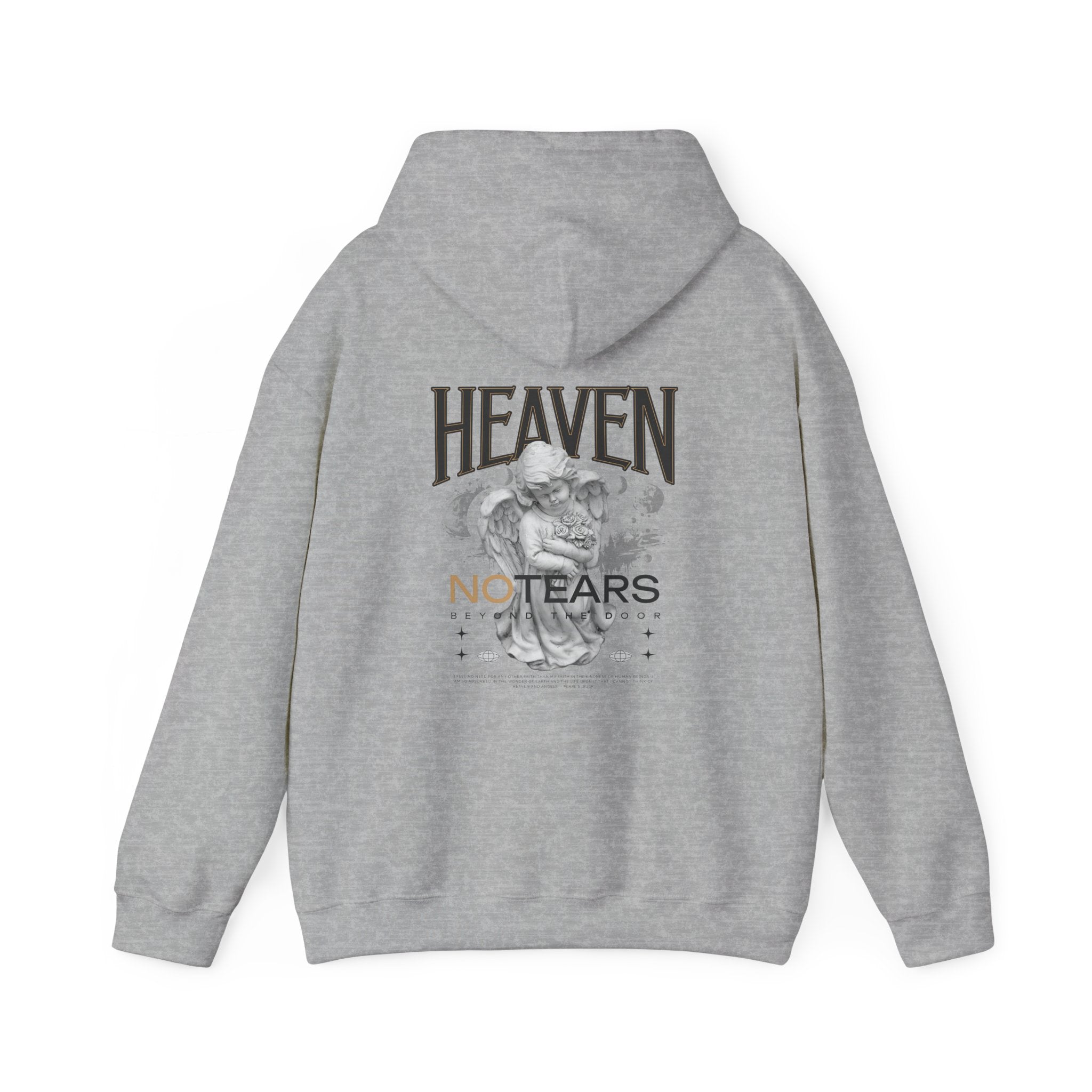 Heaven No Tears Unisex Heavy Blend Hoodie - Cozy Spiritual Sweatshirt