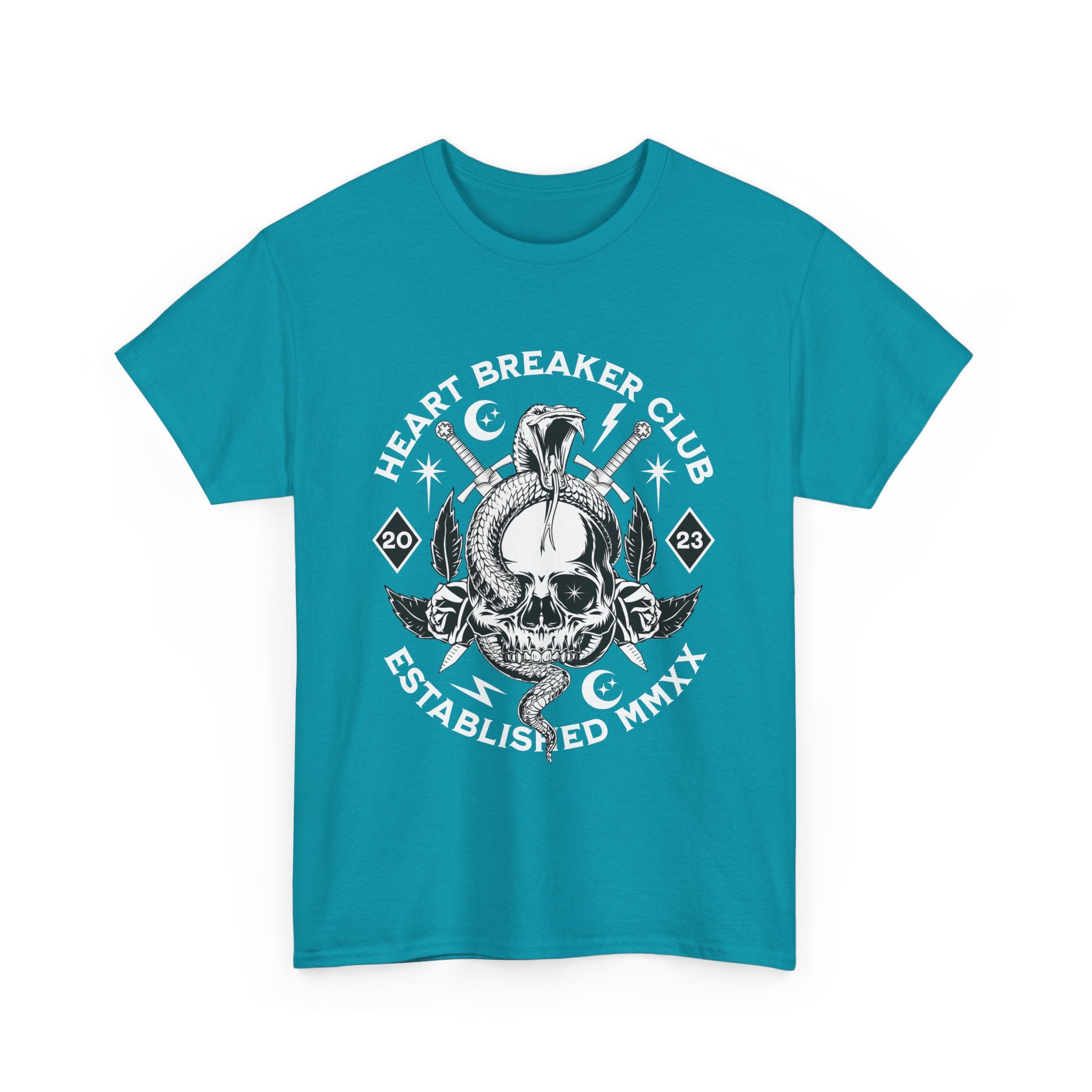 HEART BREAKER CLUB Skull Unisex Heavy Cotton Tee - Edgy Graphic T-Shirt for Casual Vibes