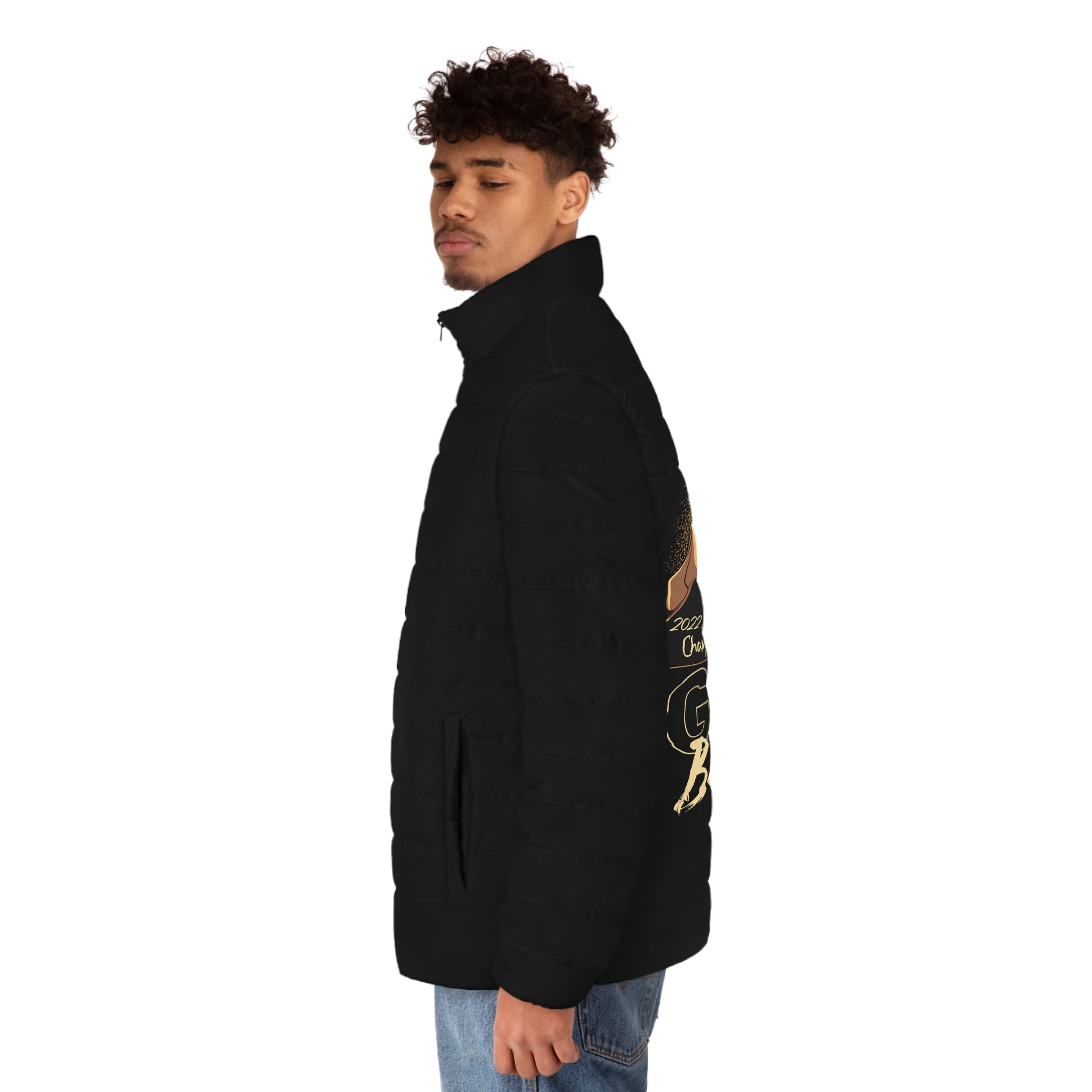 Gold Bloodes Puffer Jacket (AOP)