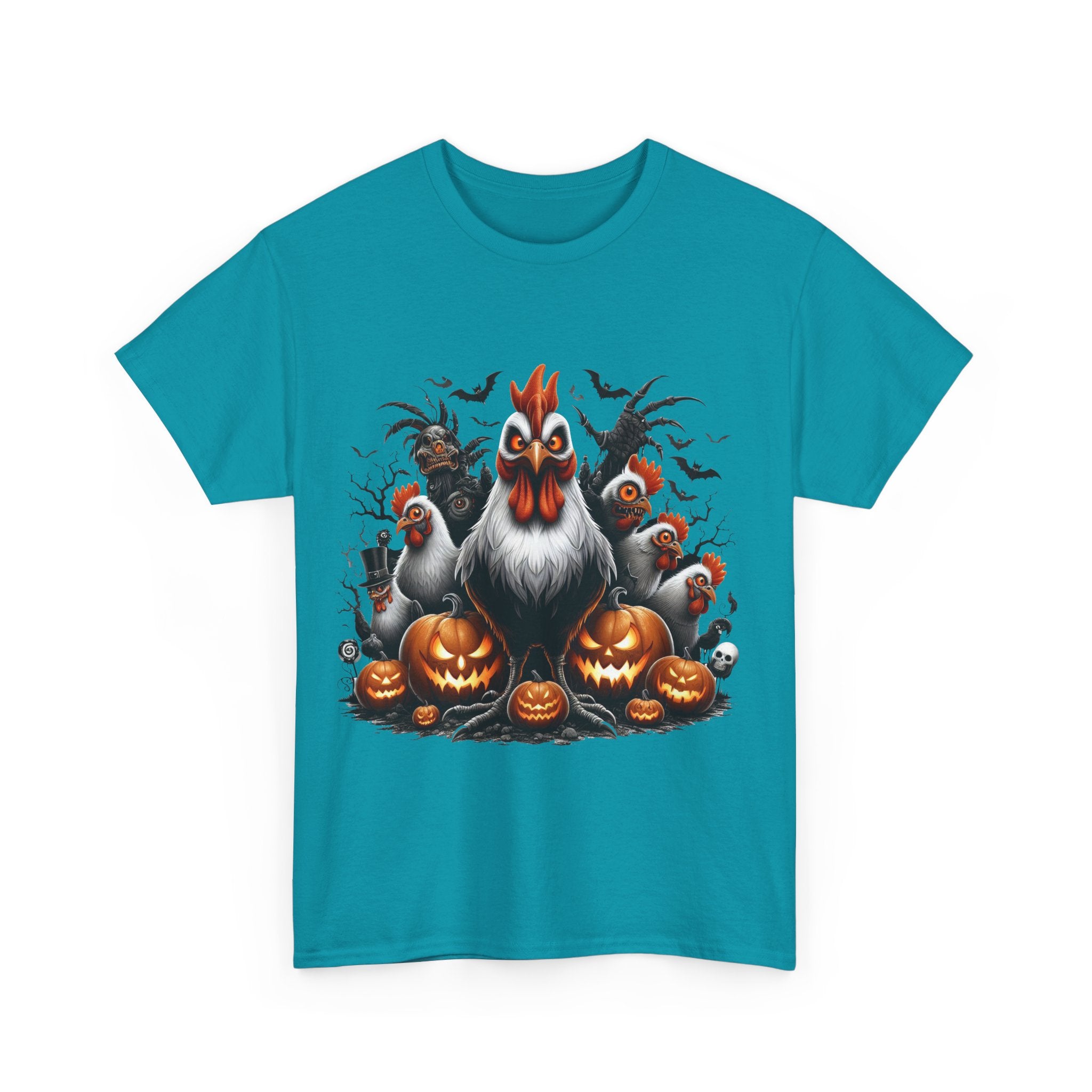 Halloween Chikens Unisex Heavy Cotton Tee