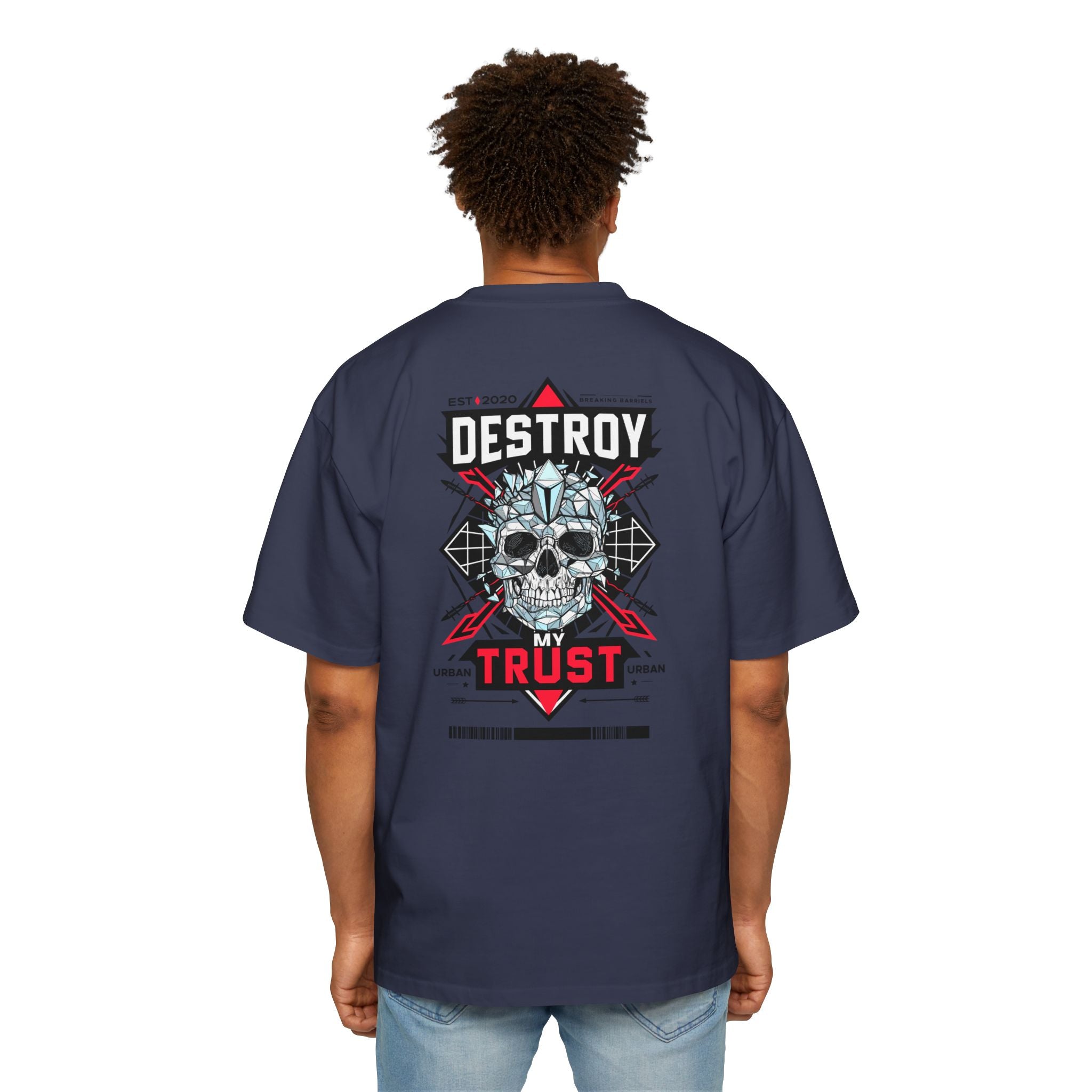 Urban Graphic Tee - "DESTROY MY TRUST" Skull Design
