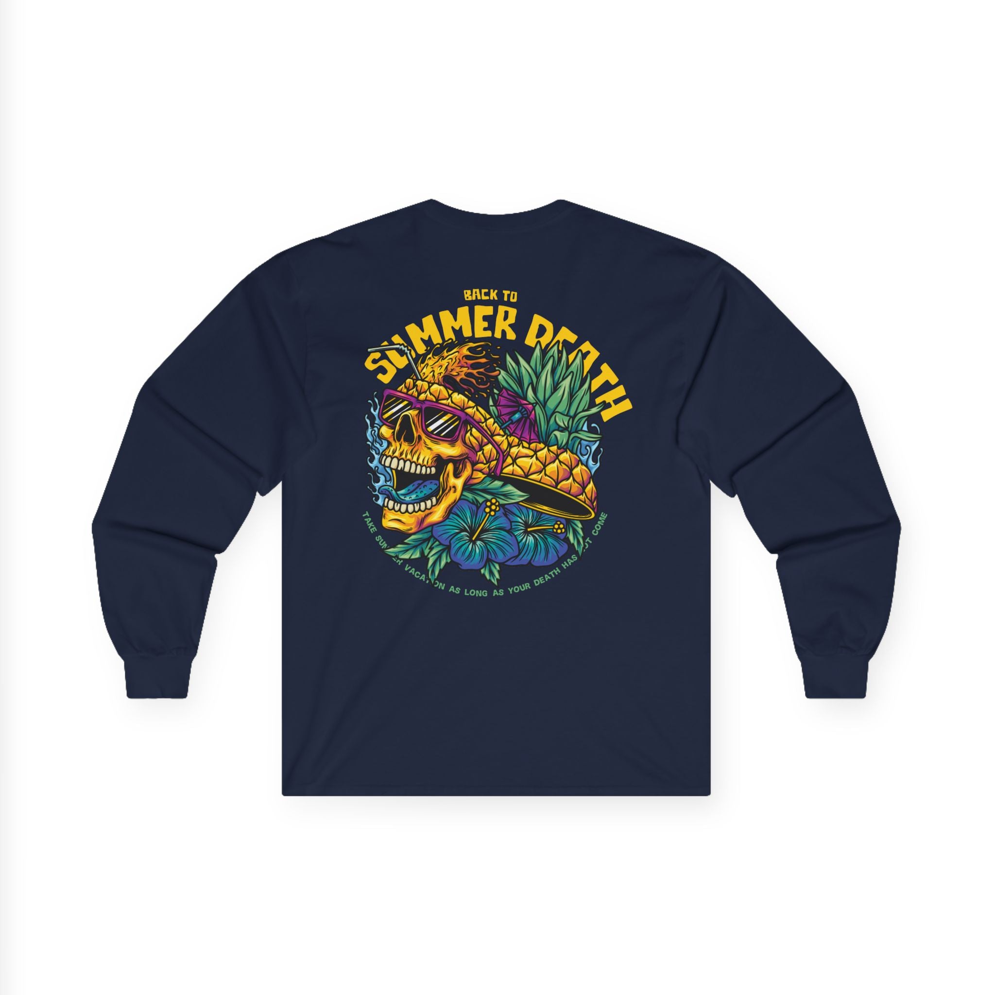 Summer Vibes Skull Long Sleeve Tee - Unisex Ultra Cotton