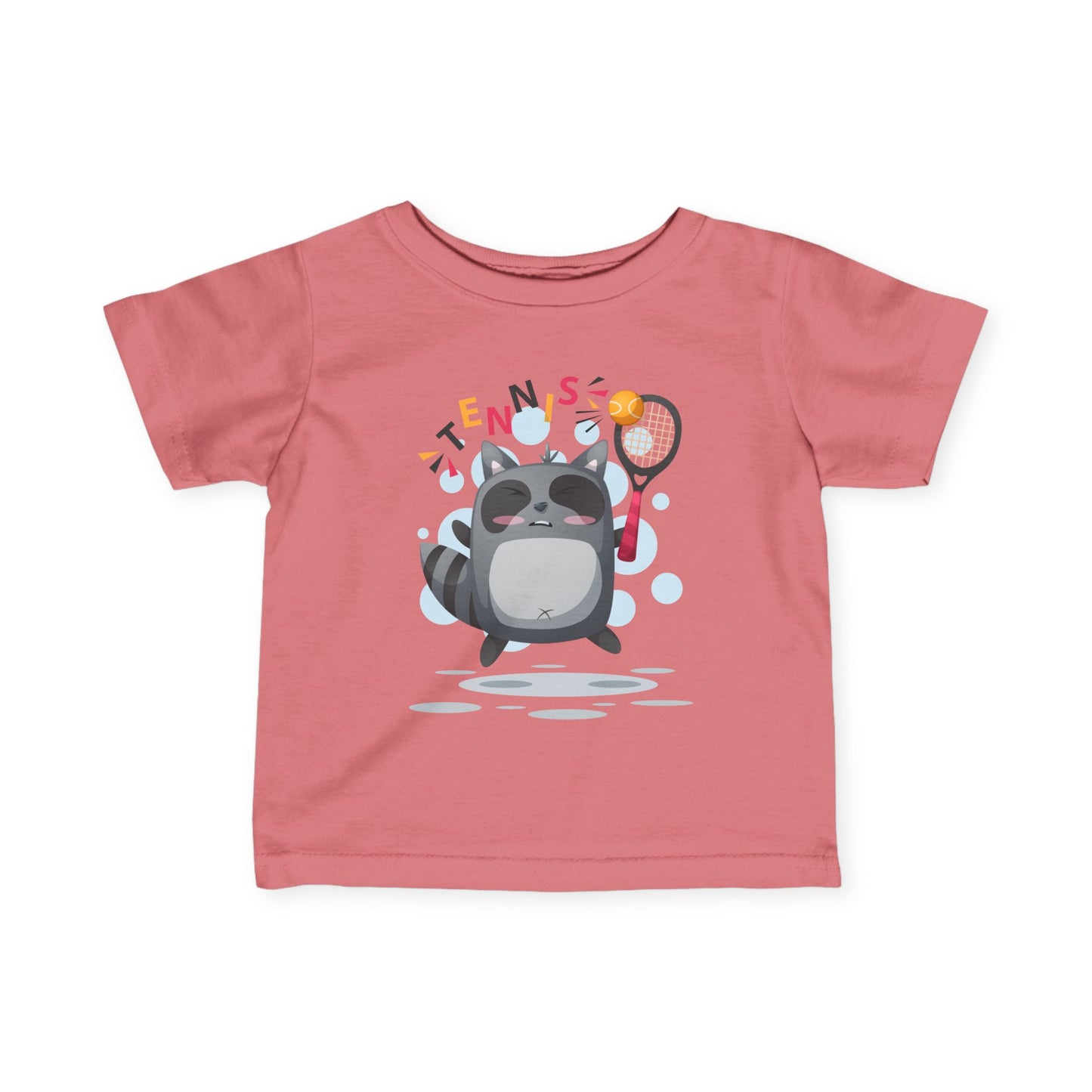 Cute Tennis Raccoon Infant Jersey Tee - Perfect for Little Sports Fans