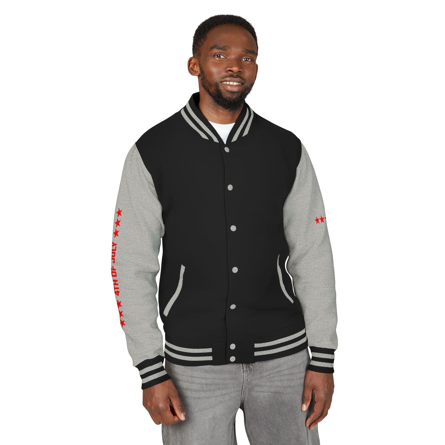 Unisex Heavyweight Letterman Jacket - Celebrate America 4th of July