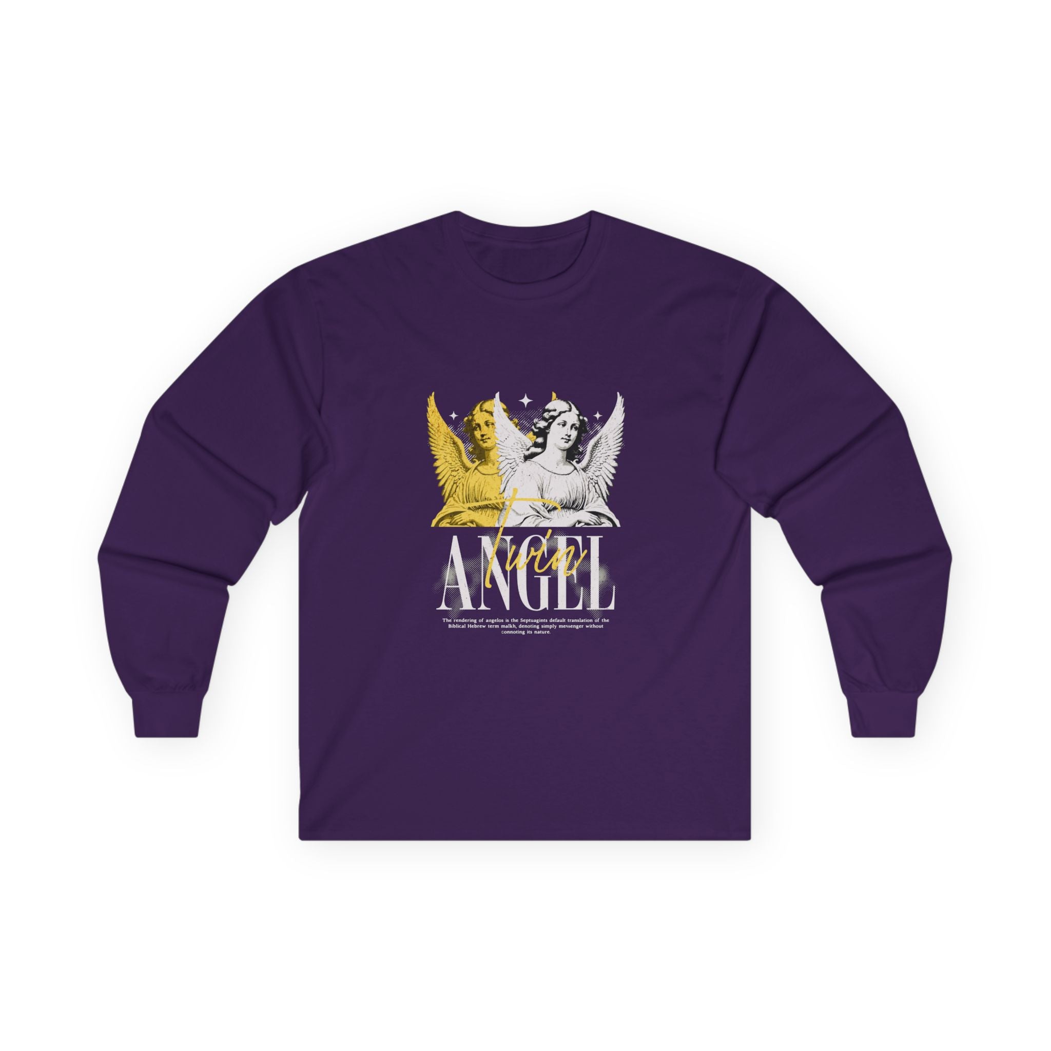 Unisex Angel Graphic Long Sleeve Tee - Spiritual Fashion for Everyday Wear.