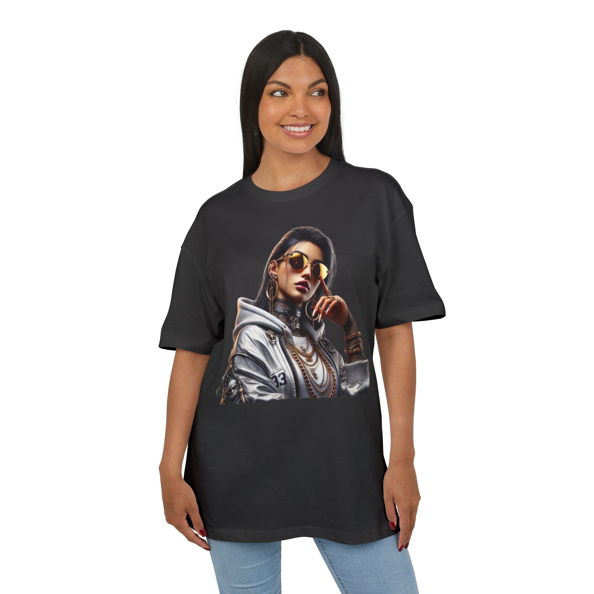 Chic Oversize Tee with Trendy Urban Graphic