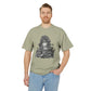 Vintage-Inspired Unisex Heavy Faded Tee with Artistic Design
