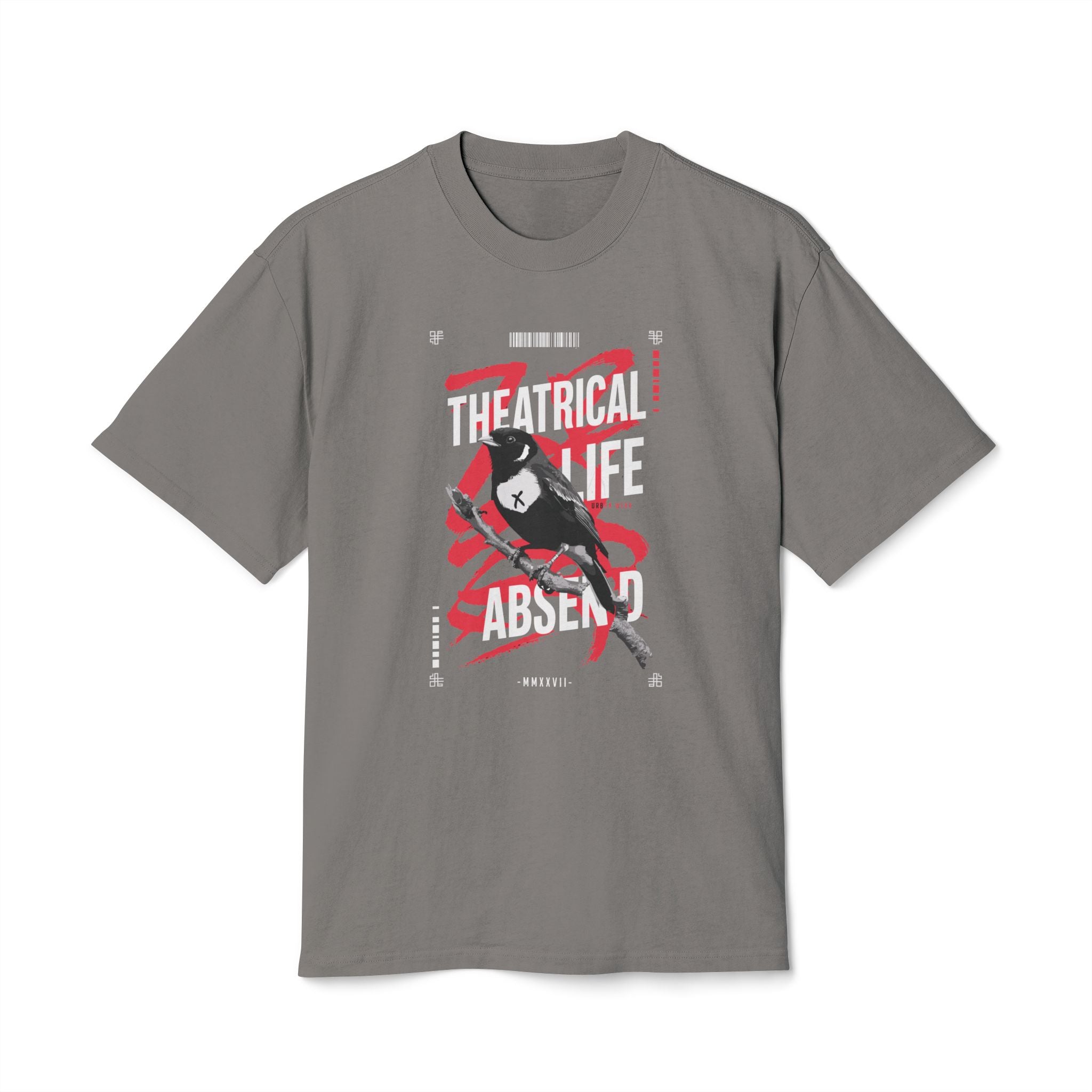 Unisex Heavy Faded Tee - Theatrical Life Absence Graphic Shirt