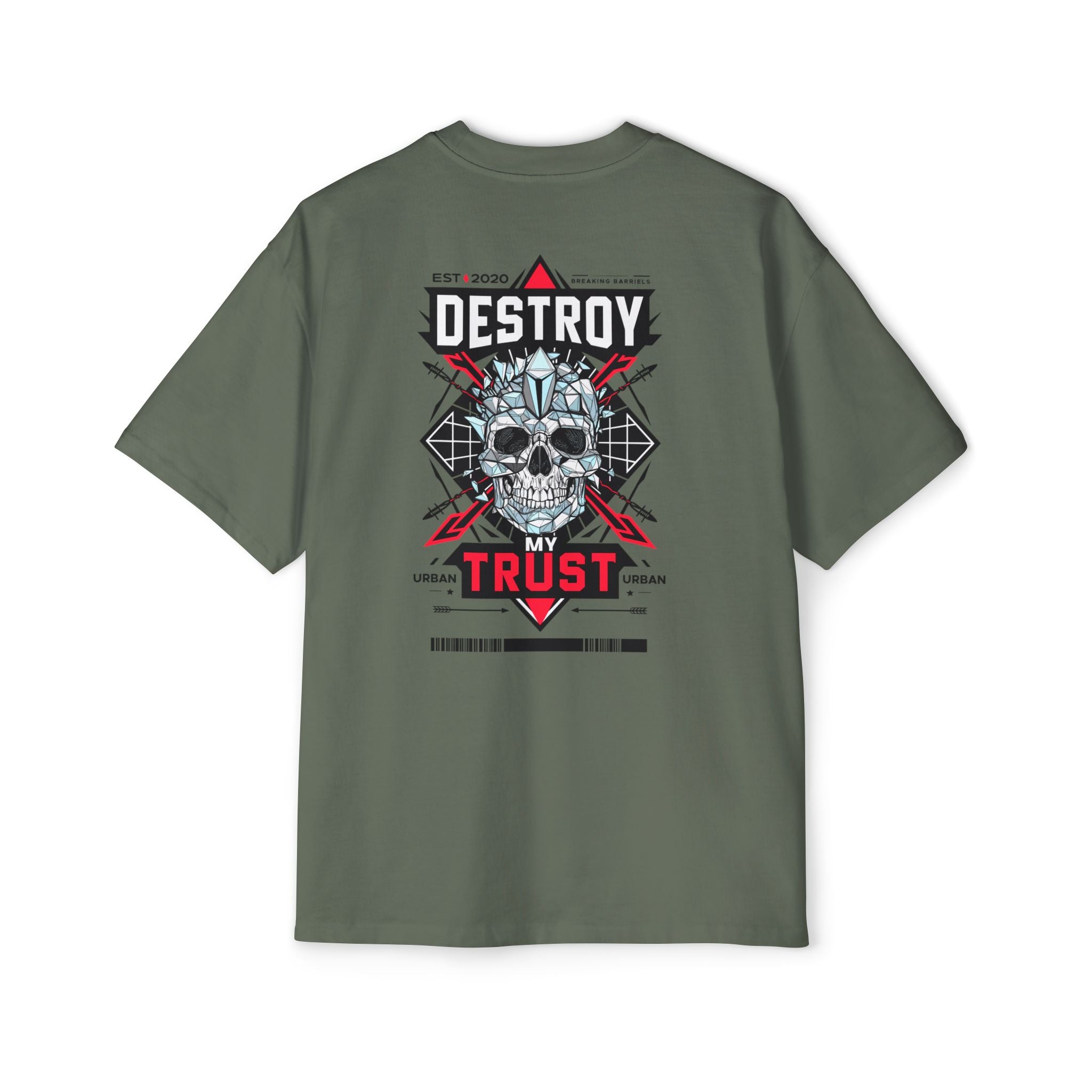 Urban Graphic Tee - "DESTROY MY TRUST" Skull Design