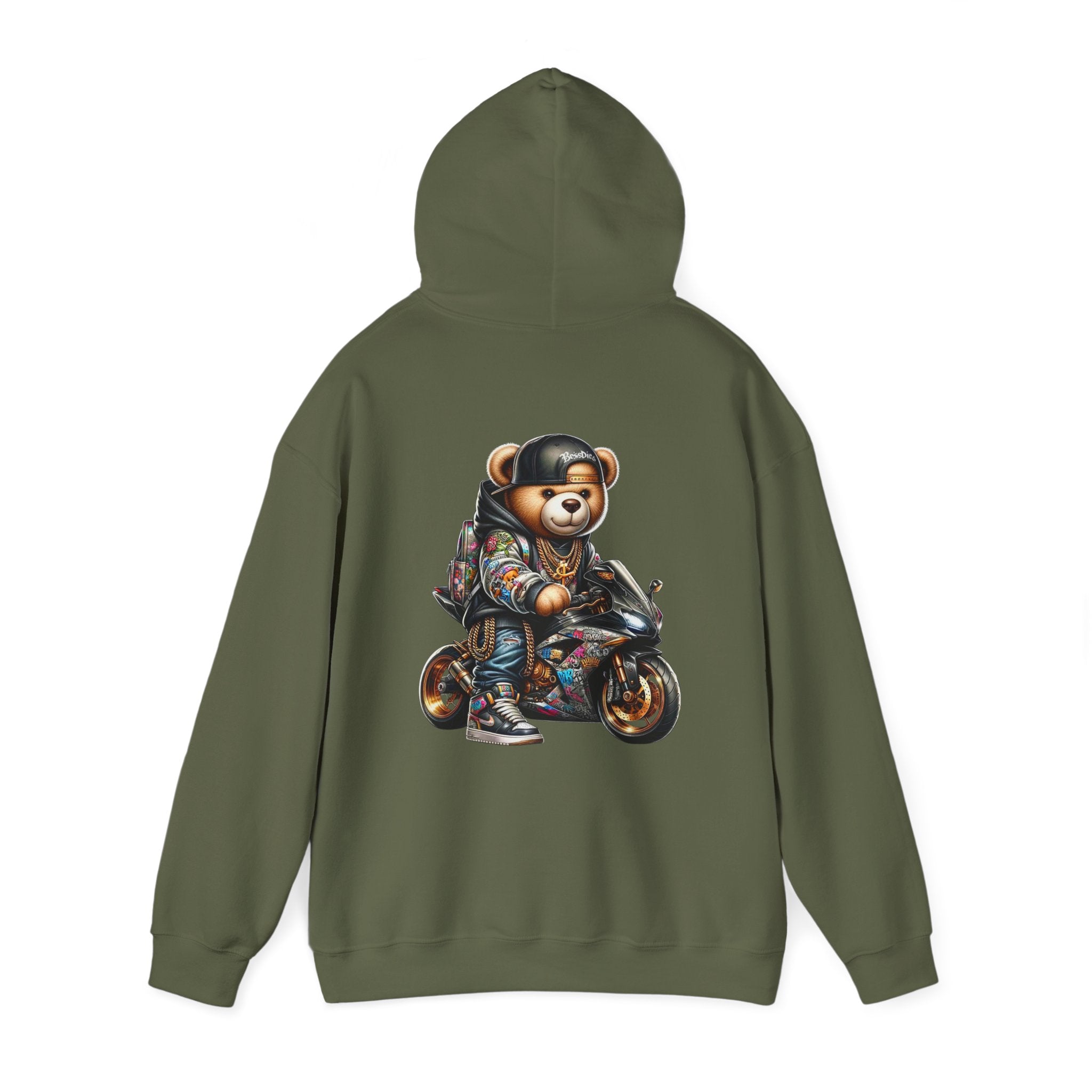 Gangsta Biker Teddy Bear Unisex Hoodie