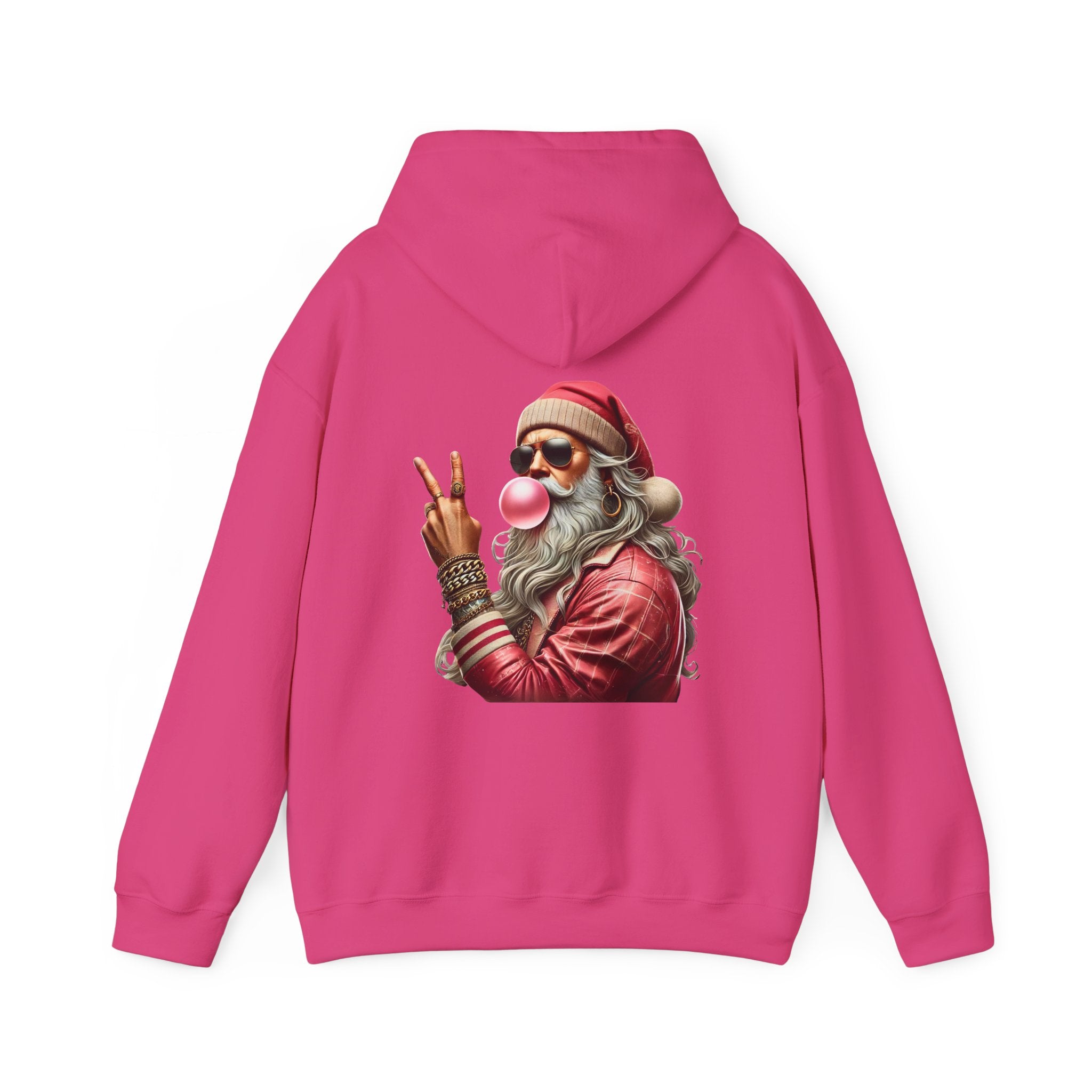 Cool Santa Bubble Gum Hoodie - Unisex Hoodie for Holiday Fun