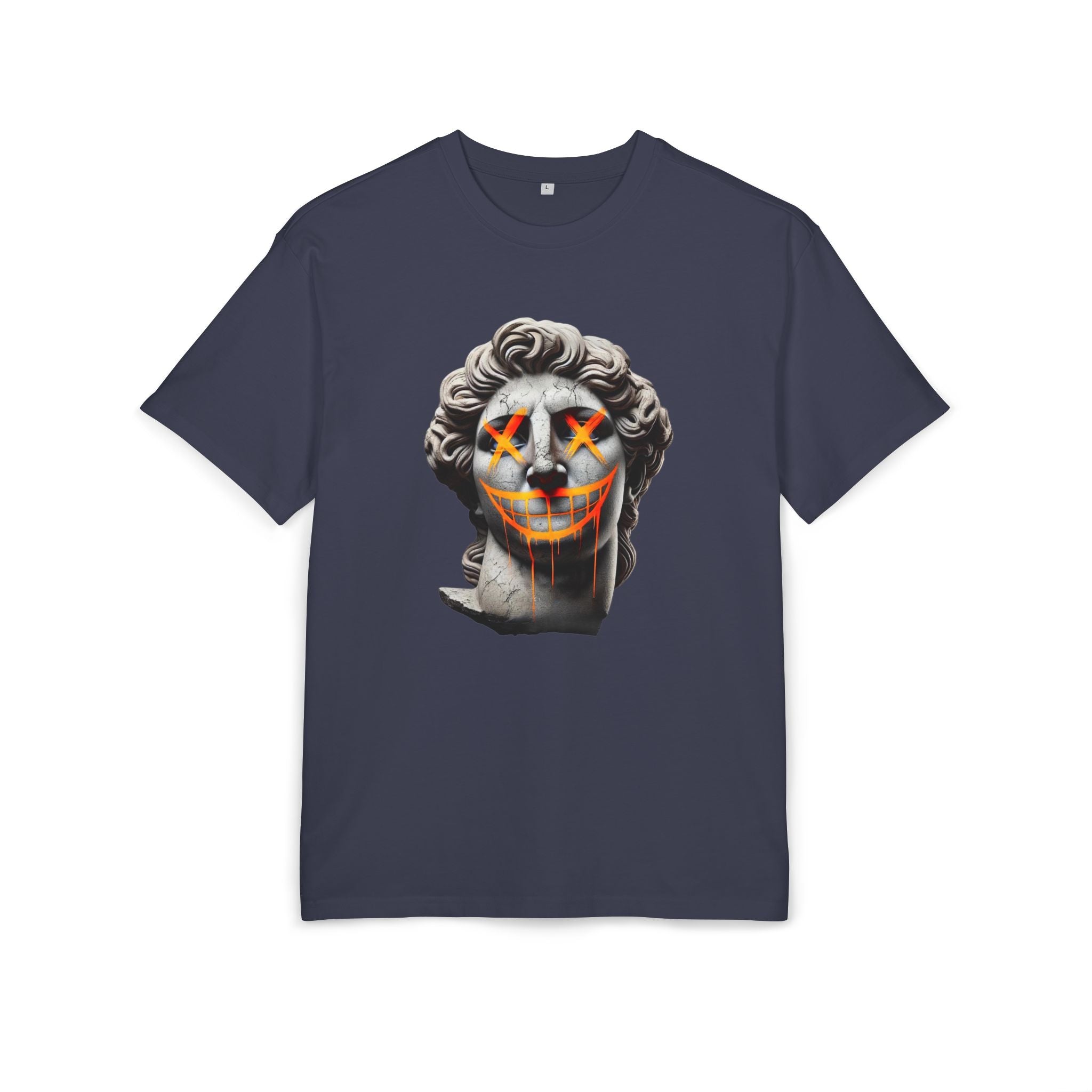 Dripping Gangsta David Oversize Tee with Distorted Statue Design