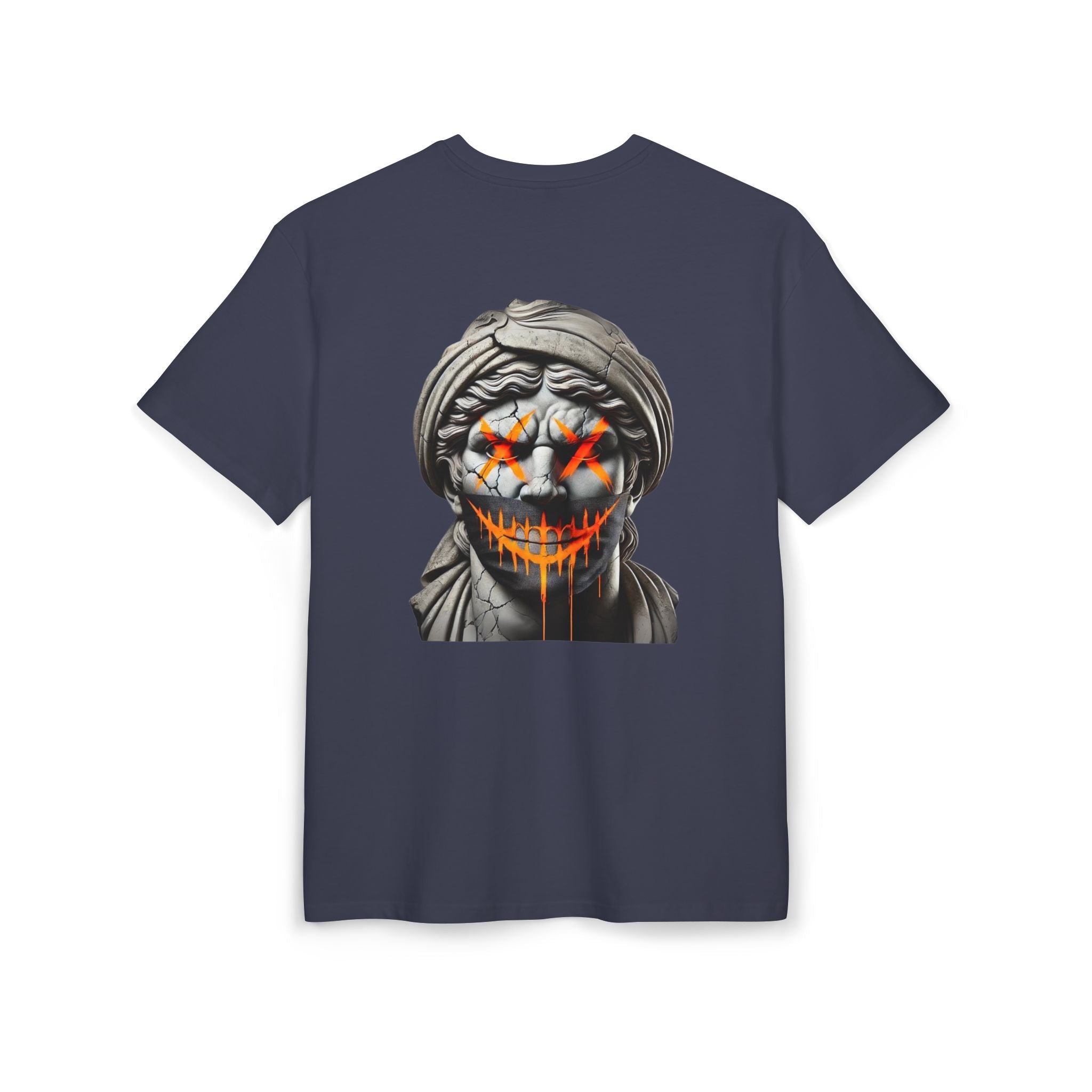 Dripping Gangsta David Oversize Tee with Distorted Statue Design