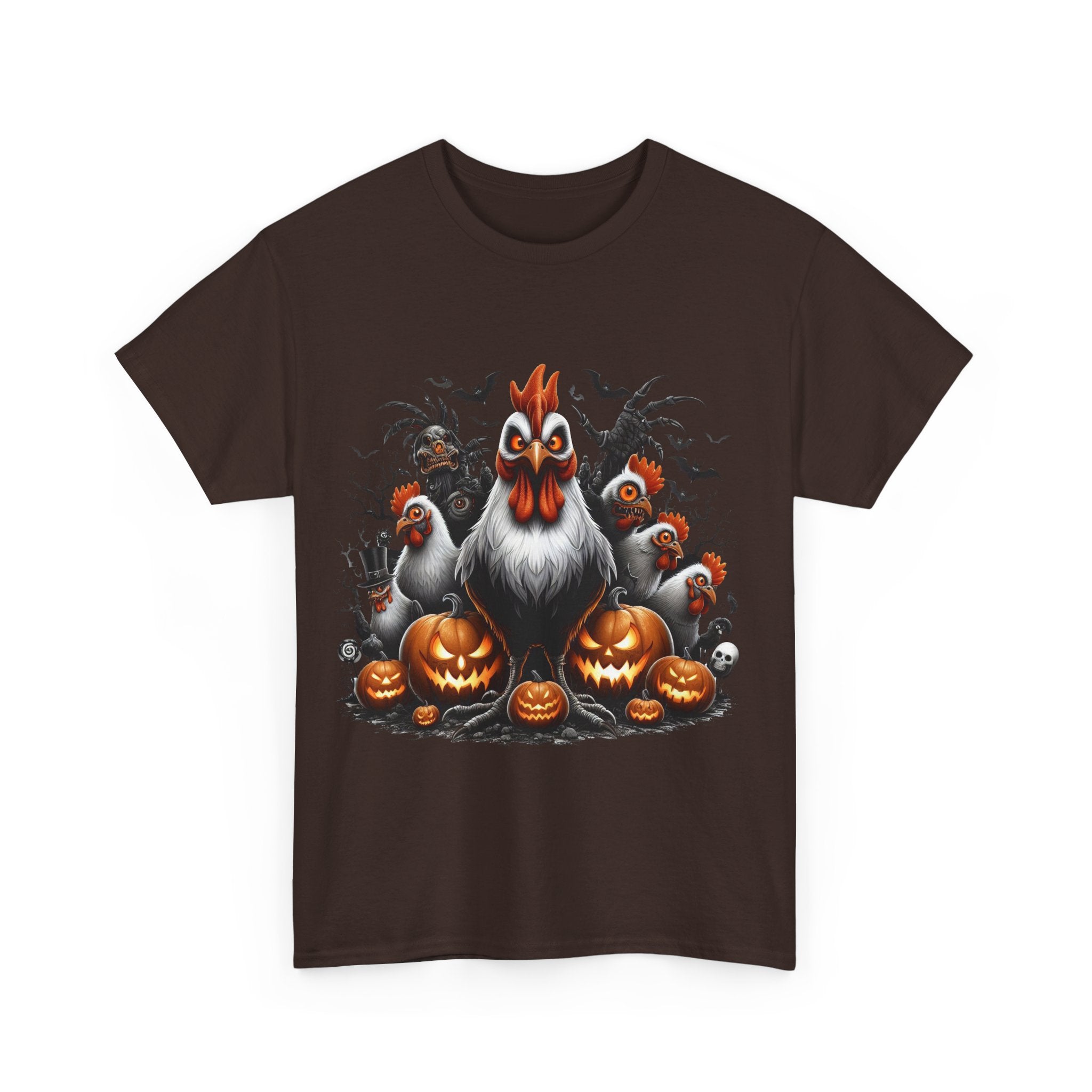 Halloween Chikens Unisex Heavy Cotton Tee