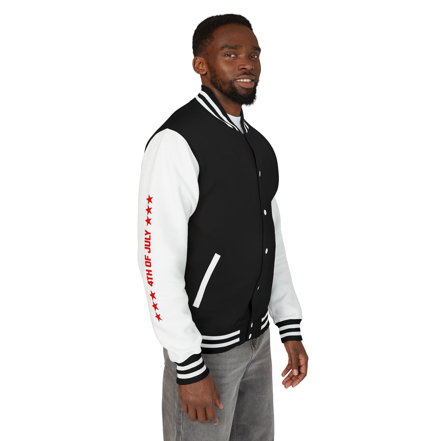 Unisex Heavyweight Letterman Jacket - Celebrate America 4th of July