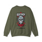 Skull Art Crewneck Sweatshirt – Destroy My Trust Design | Unisex Heavy Blend™