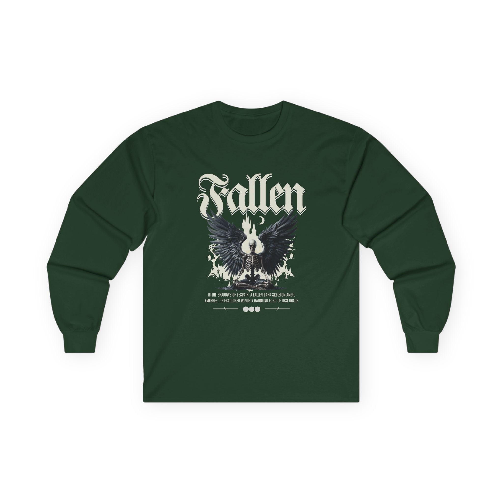 Fallen Unisex Ultra Cotton Long Sleeve Tee - Dark Aesthetic Graphic Shirt.
