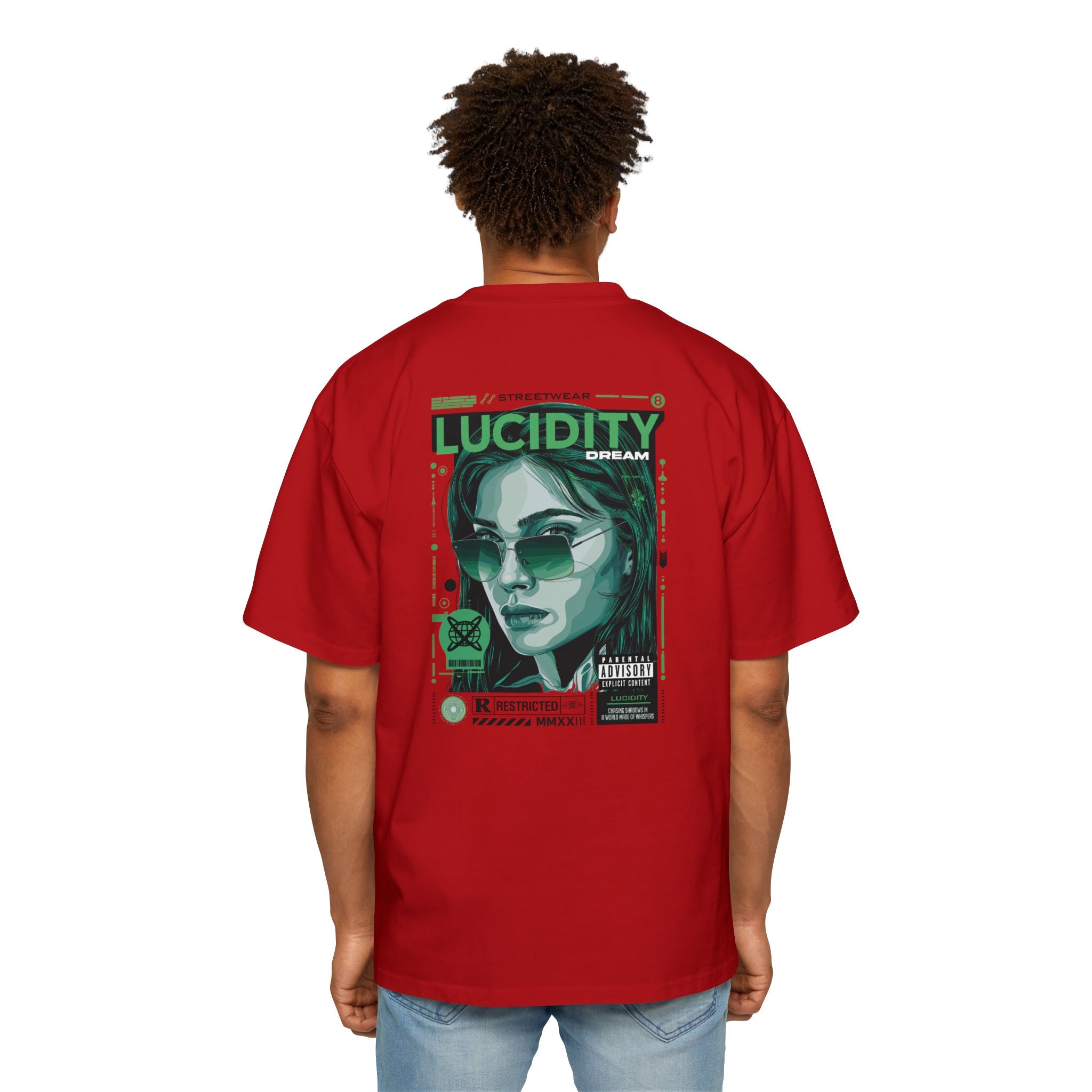 Heavy Oversized Tee with Lucidity Dream Graphic - Casual Streetwear