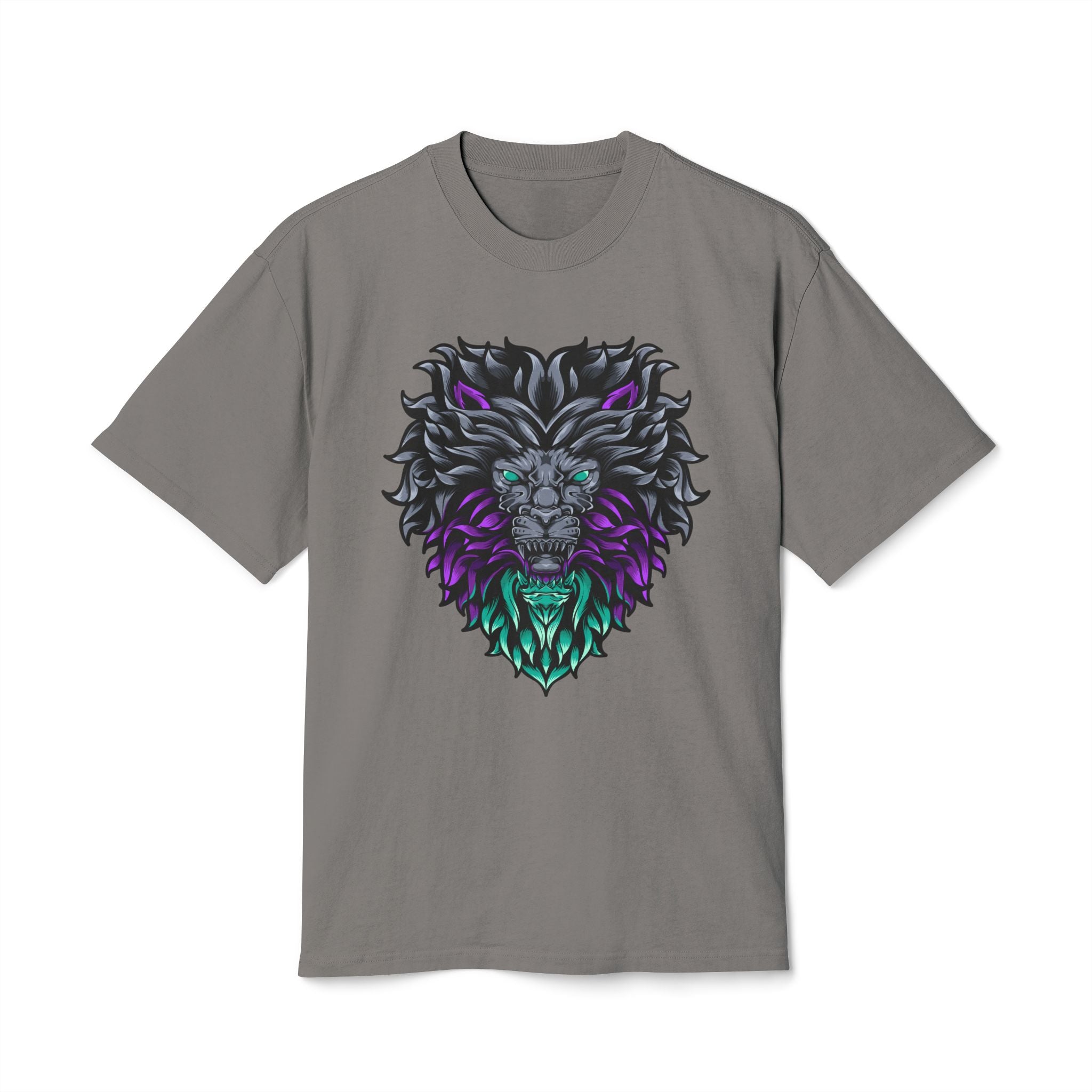 Majestic Lion Graphic Unisex Heavy Faded Tee - Bold & Trendy Fashion