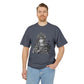 Vintage-Inspired Unisex Heavy Faded Tee with Artistic Design